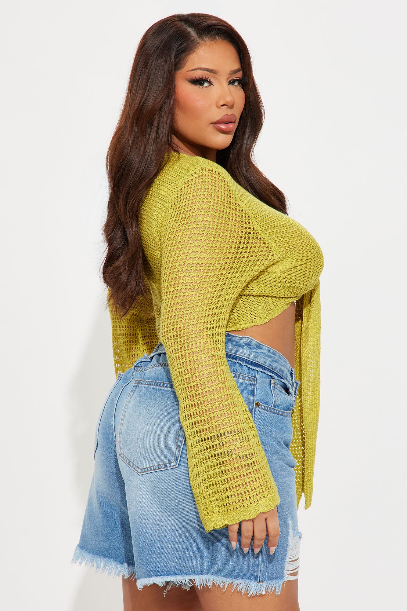 Sunny Paradise Crochet Top - Lime - Image 6