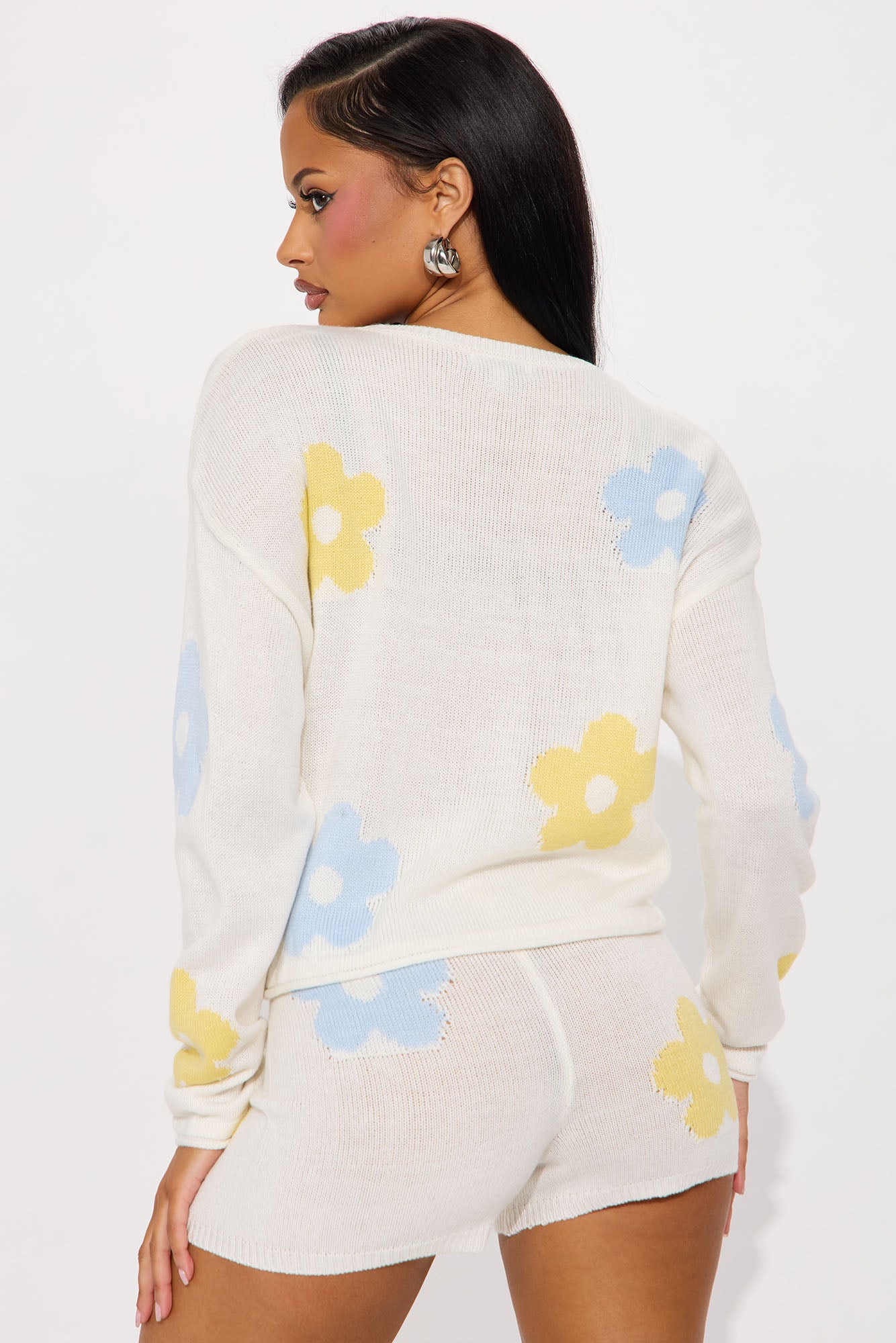 Fun Times Sweater Short Set - Yellow/combo - Image 3
