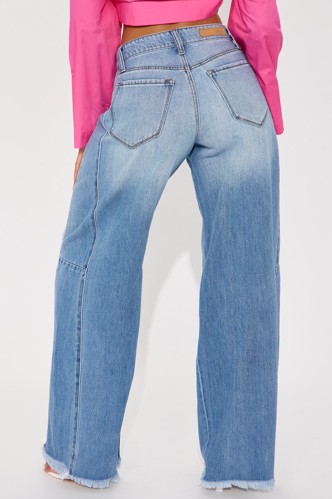 All The Best Womens Mid Rise Baggy Jeans - Medium Wash - Image 4