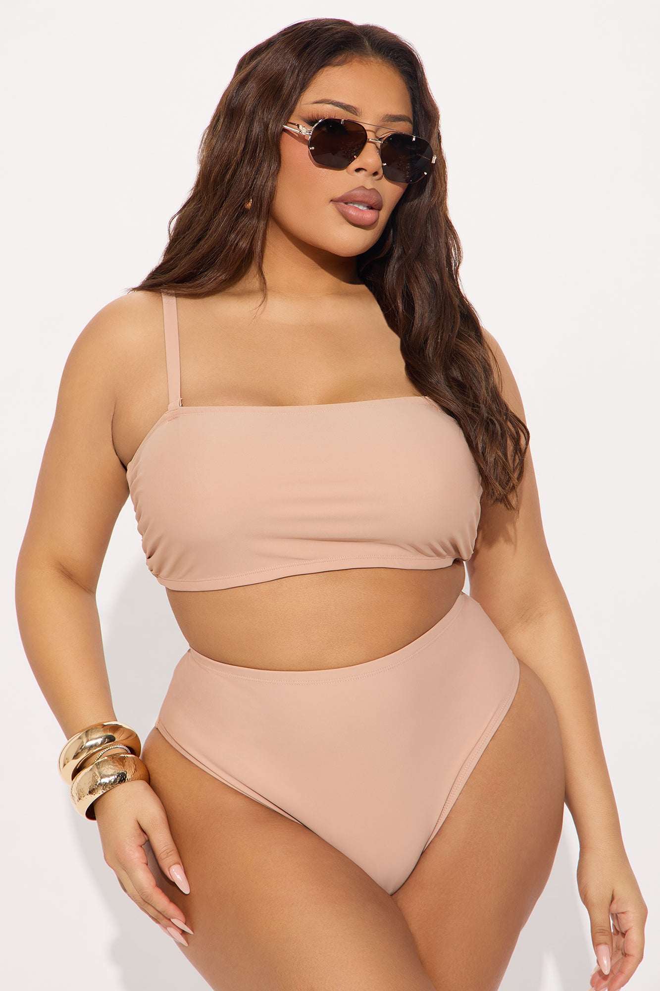 Maui Mix And Match High Cut Cheeky Bikini Bottom - Mocha - Image 5