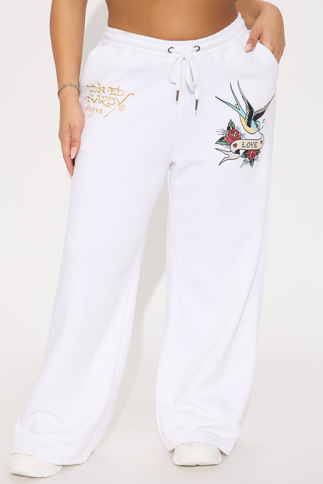 Ed Hardy Brave Eagle Pant - White - Image 7