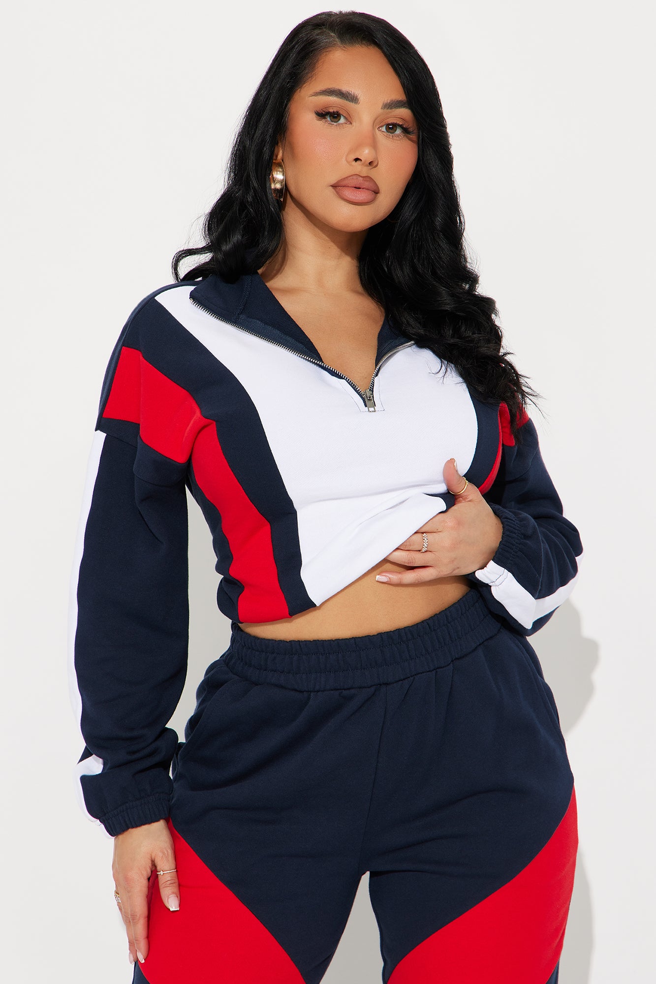 Brynn Fleece Sweatsuit Set - Navy/combo - Image 3