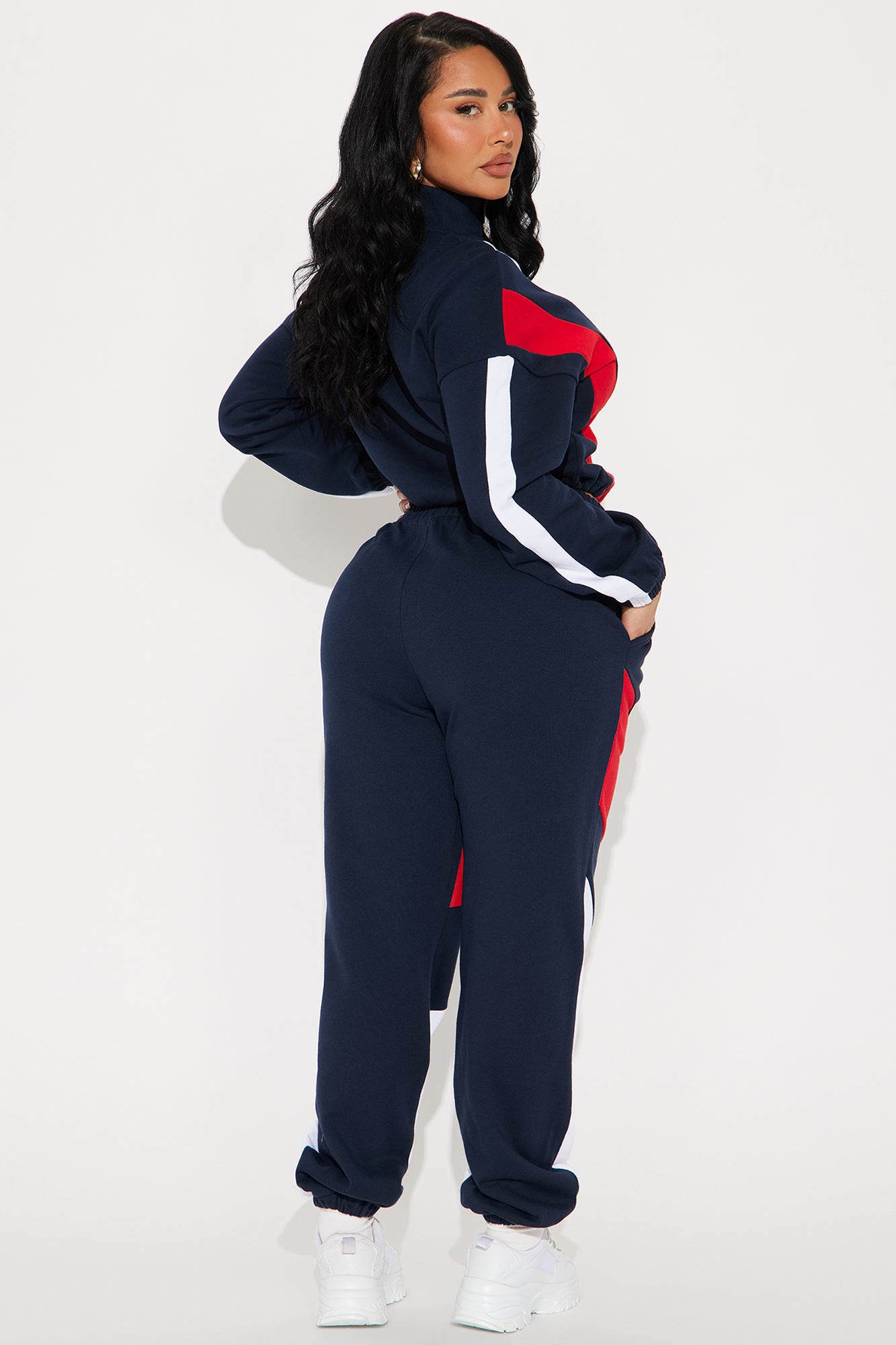 Brynn Fleece Sweatsuit Set - Navy/combo - Image 4