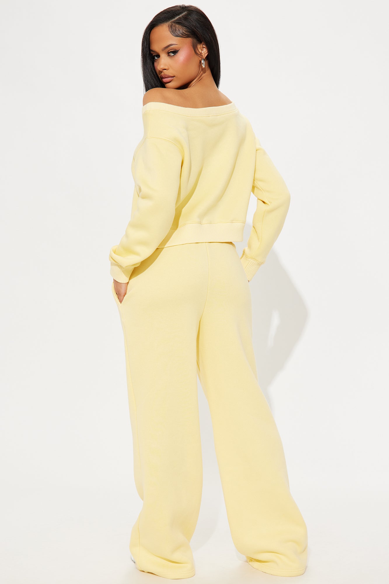 Sammie Fleece Pant Set - Yellow - Image 3