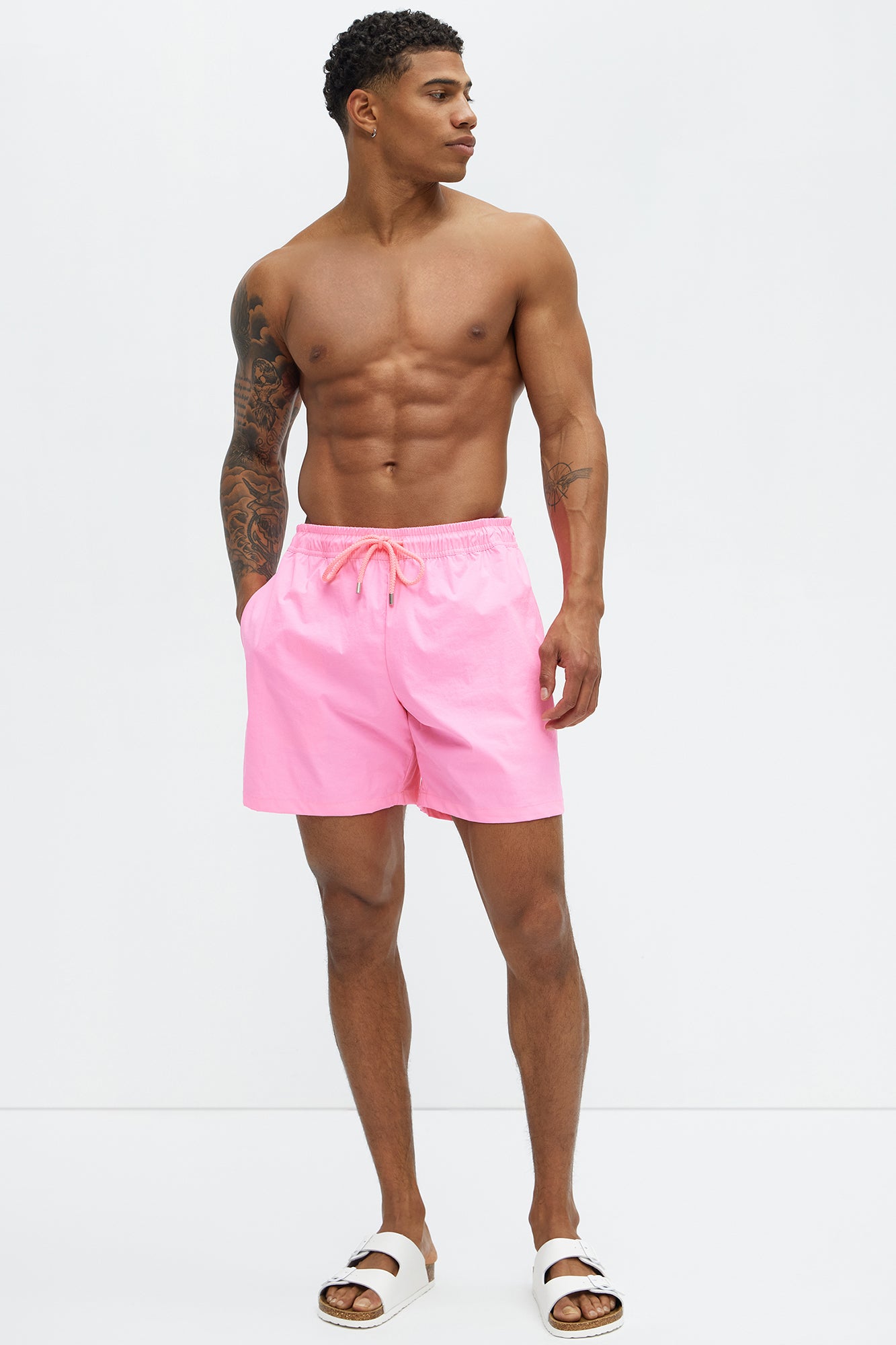 Side Taping Swim Classic Trunk - Pink - Image 3