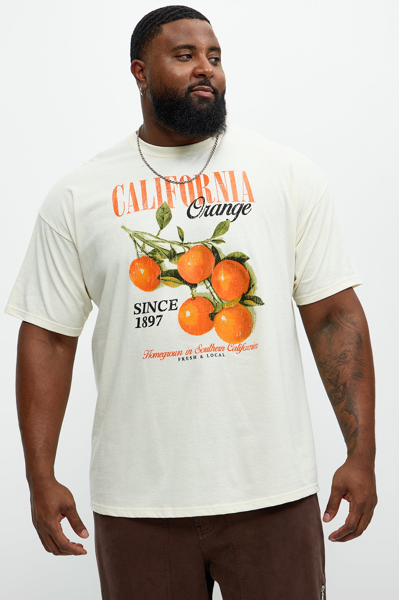California Orange 1897 Short Sleeve Tee - Natural - Image 4