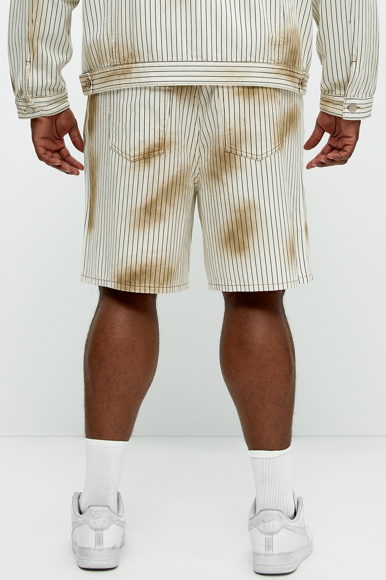 Byron Striped Relaxed Shorts - Cream/combo - Image 9