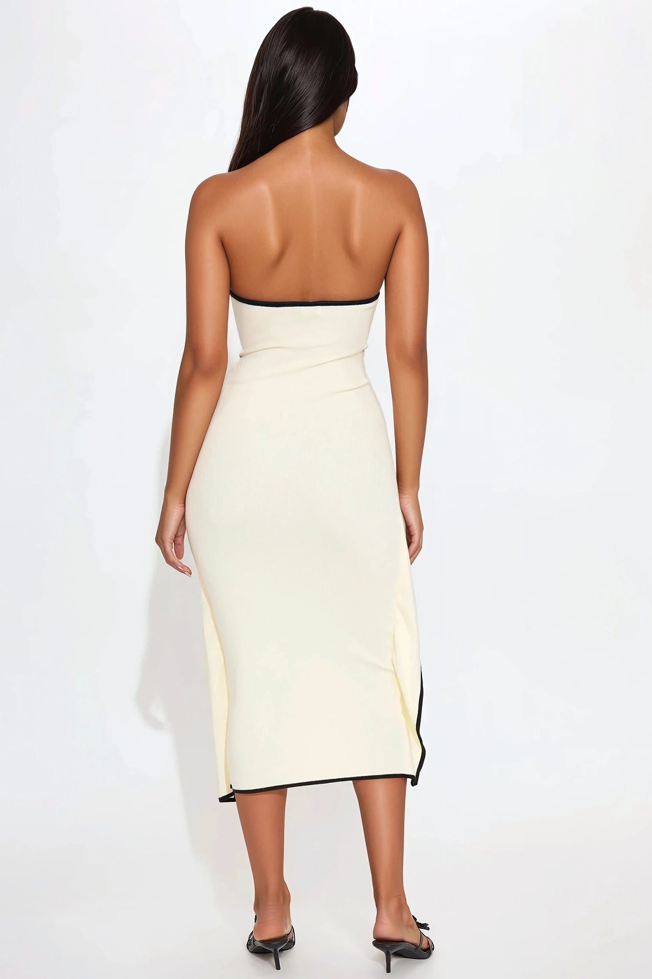 Strong Attraction Strapless Midi Dress - Ivory/combo - Image 3