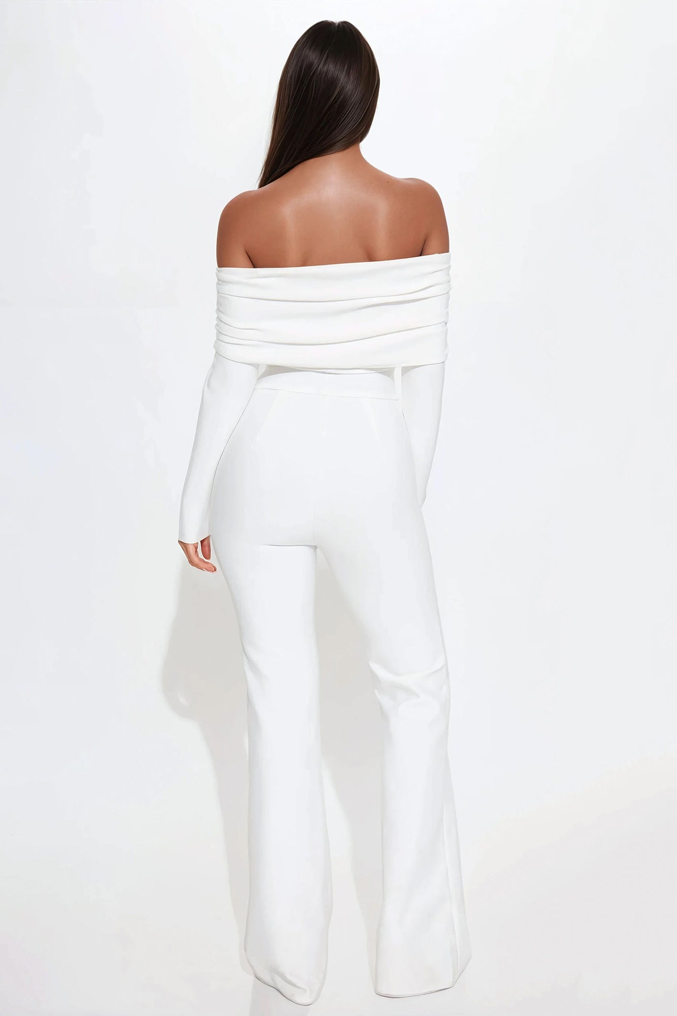 Robin Bandage Jumpsuit - White - Image 3