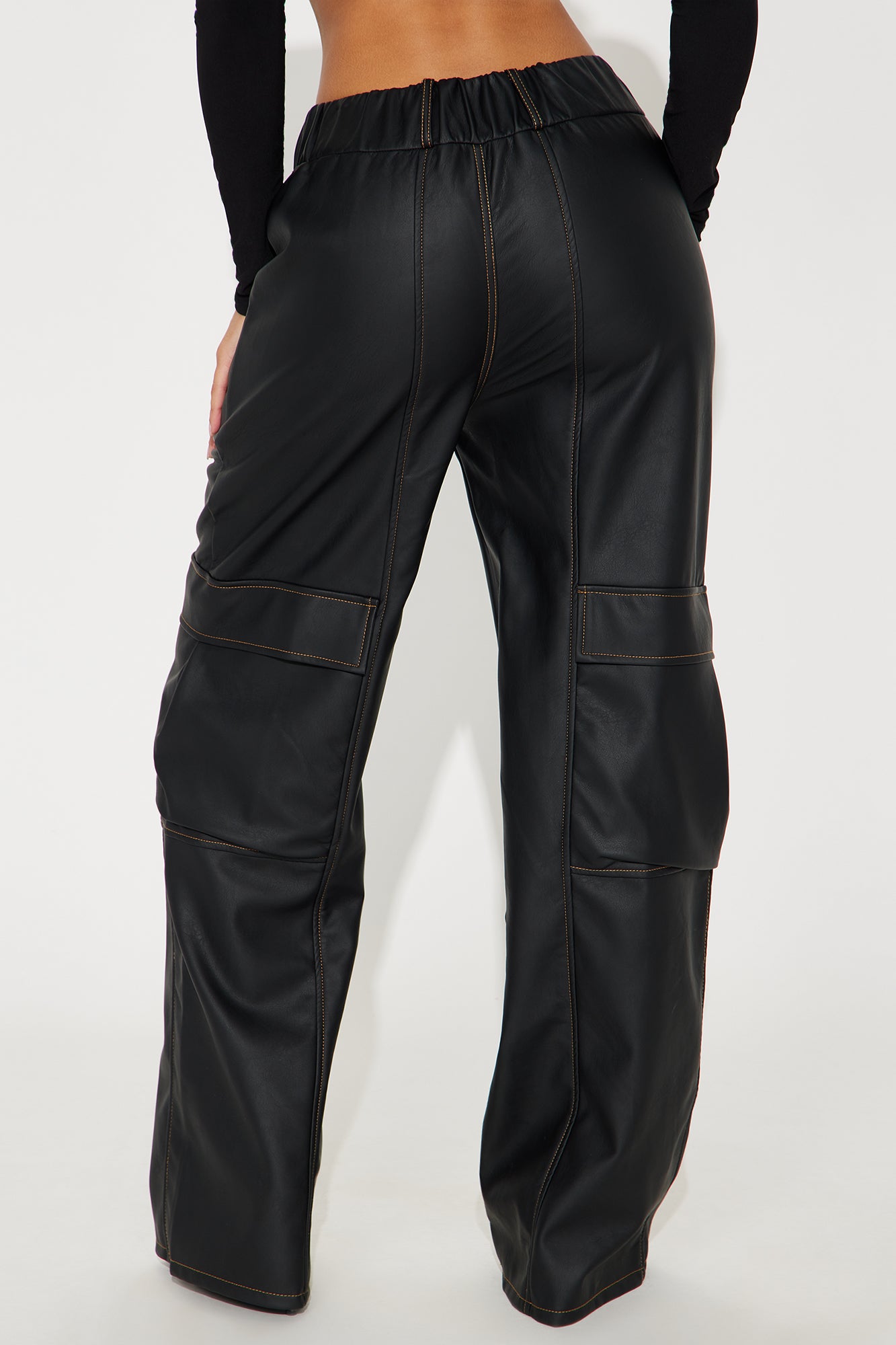 Better Together Faux Leather Pant - Black - Image 3