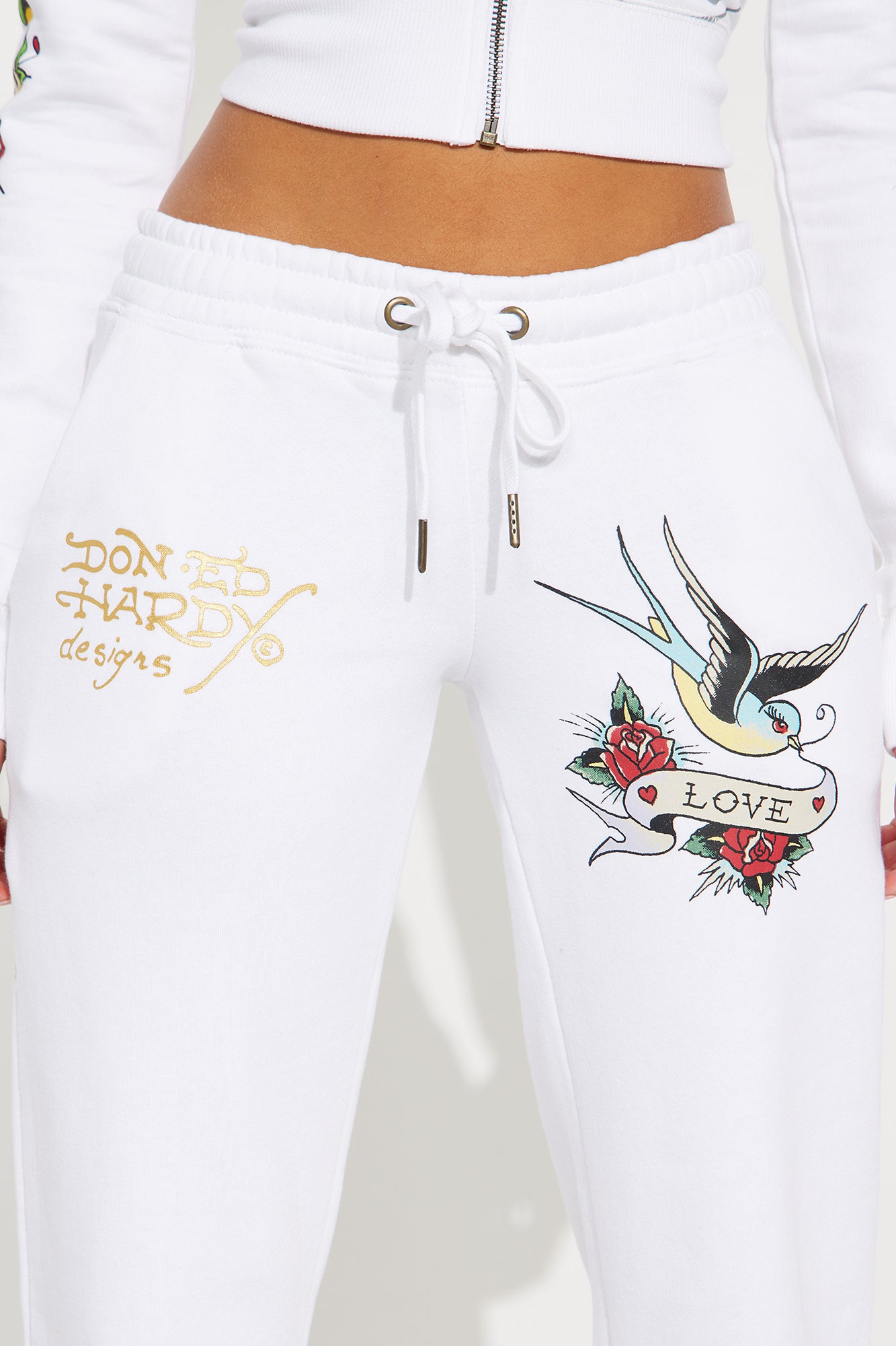 Ed Hardy Brave Eagle Pant - White - Image 3