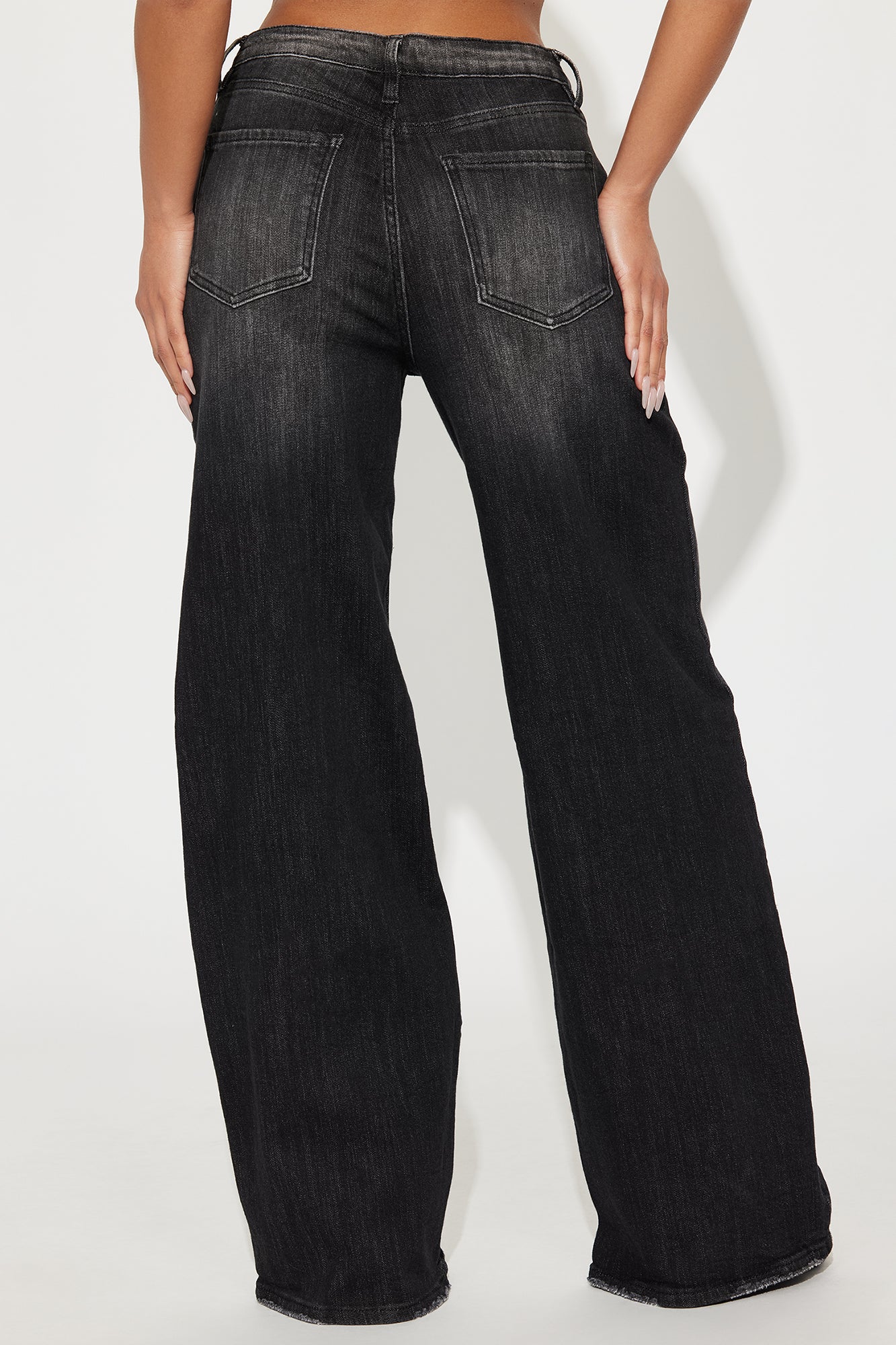 Astrid Wide Leg Baggy Jean - Black Wash - Image 3