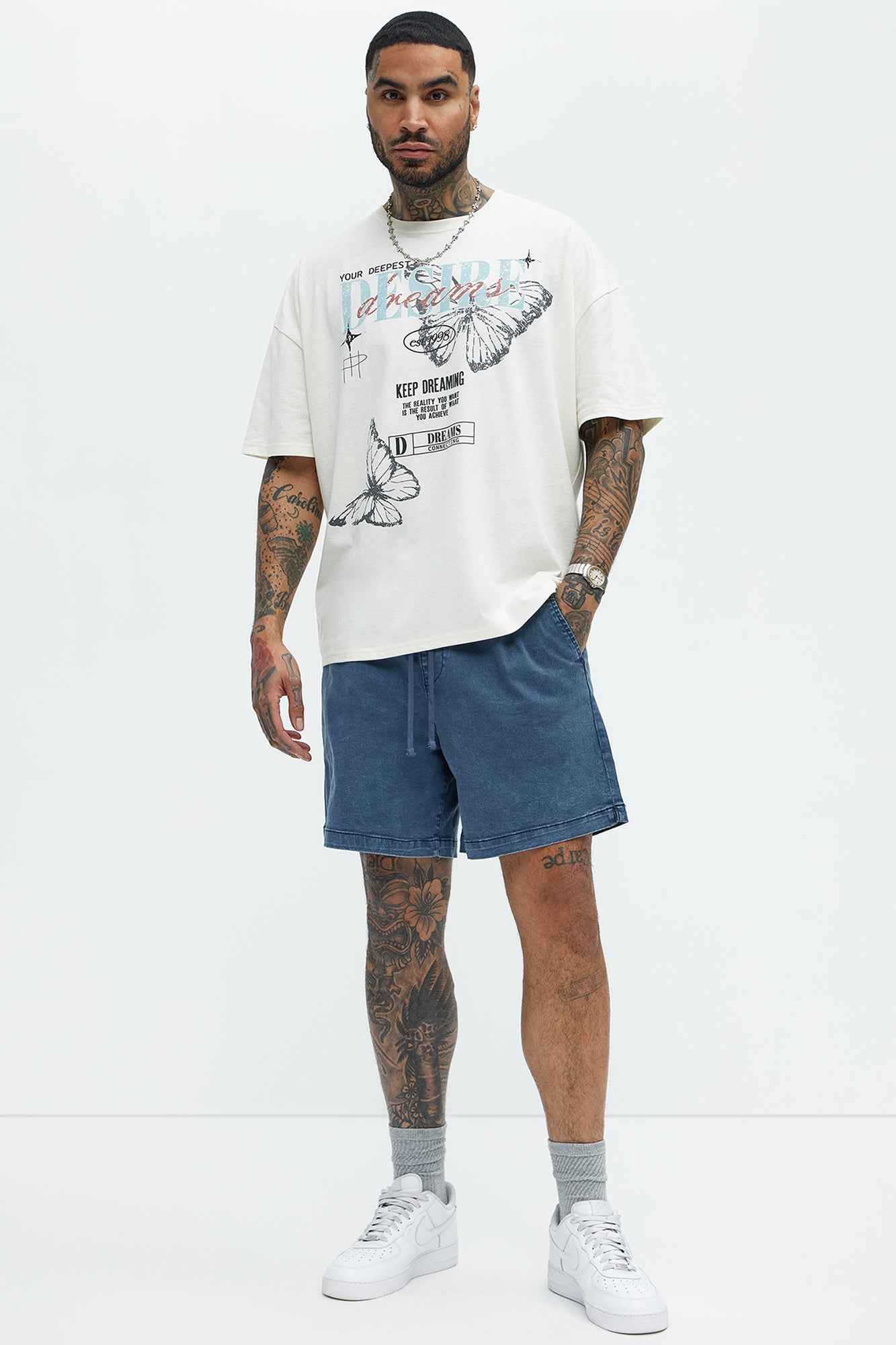 Acidwash Volley Shorts - Navy - Image 3