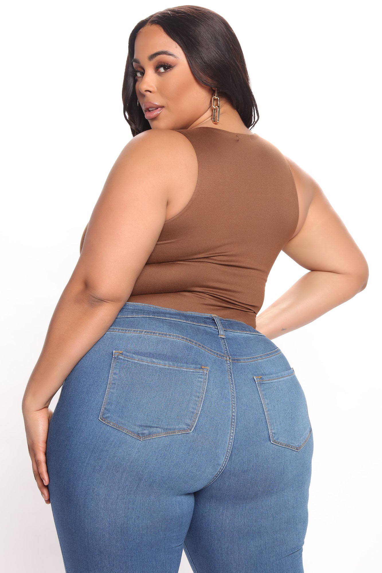 Aimee Double Lined Bodysuit - Coco - Image 10