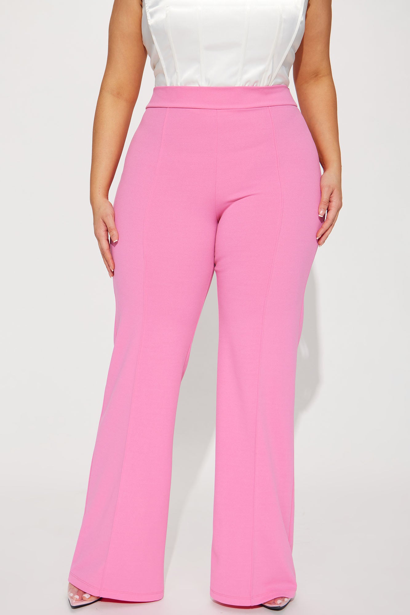 Victoria High Waisted Dress Pants - Pink - Image 5