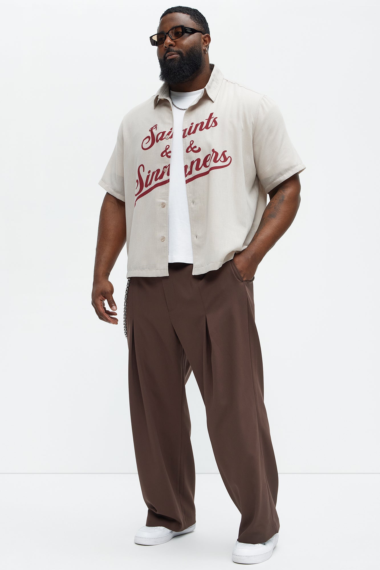 Saints And Sinners Full Button Shirt - Tan - Image 6