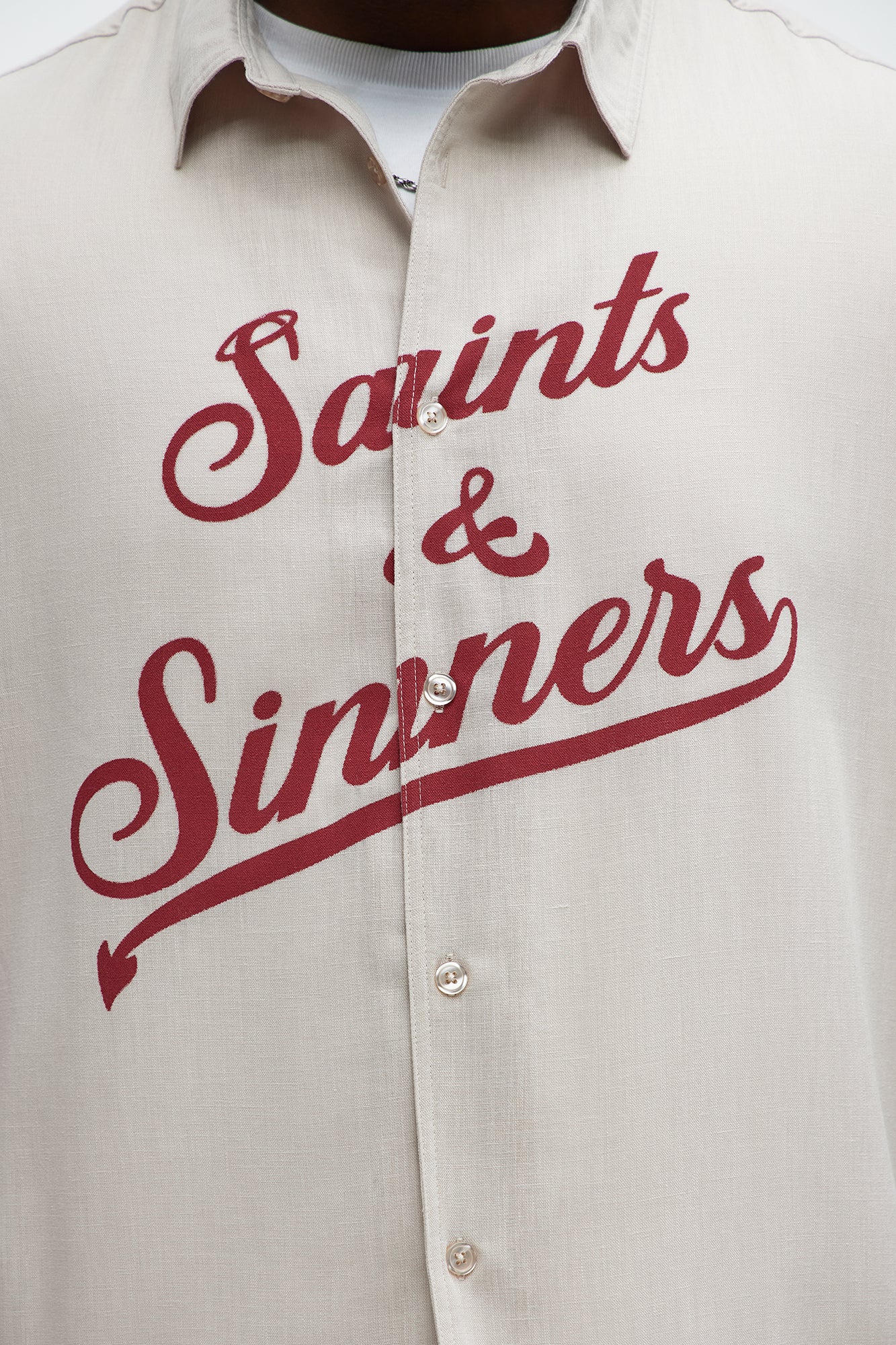 Saints And Sinners Full Button Shirt - Tan - Image 7