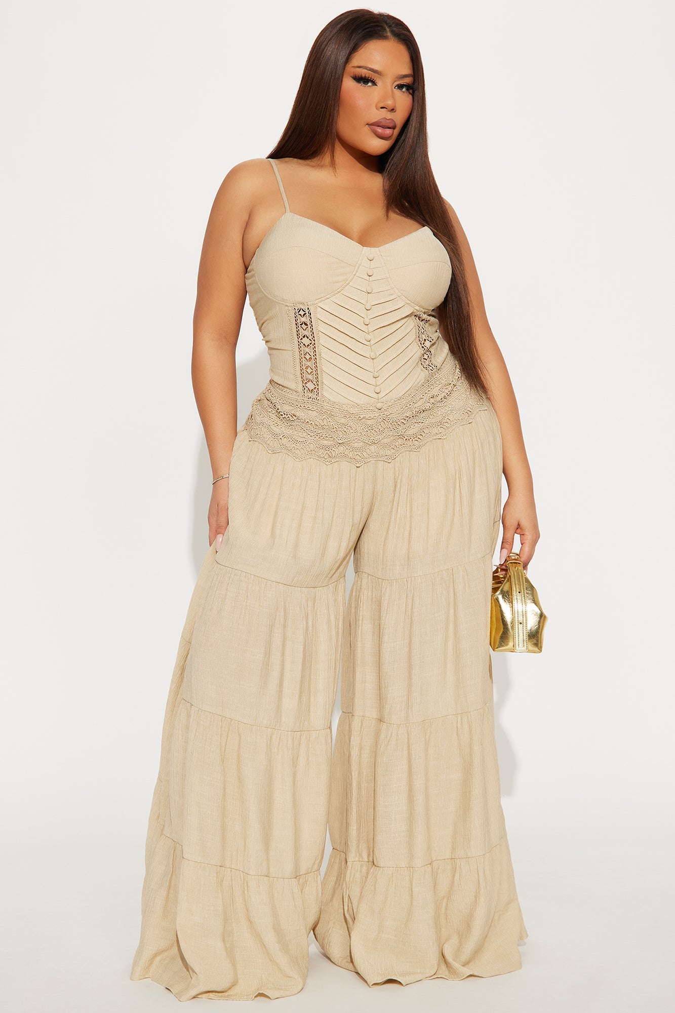 Dream Haze Jumpsuit - Taupe - Image 5