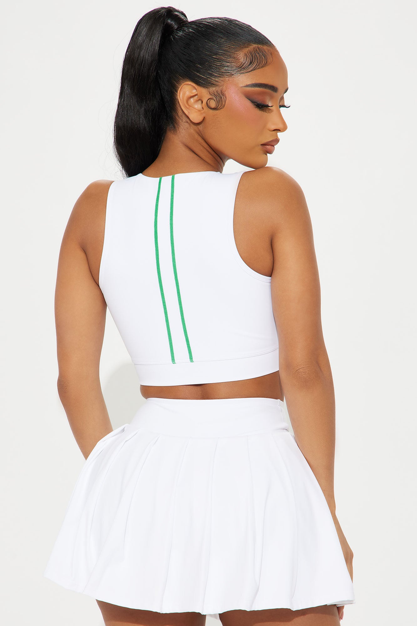 Courtside Cool Quarter Zip Active Top - White - Image 4