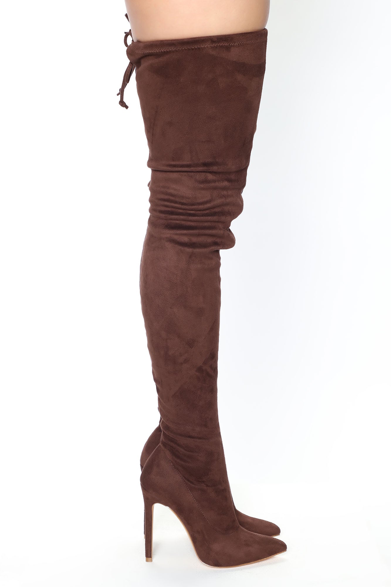 Vicky Over The Knee Boot - Chocolate - Image 5