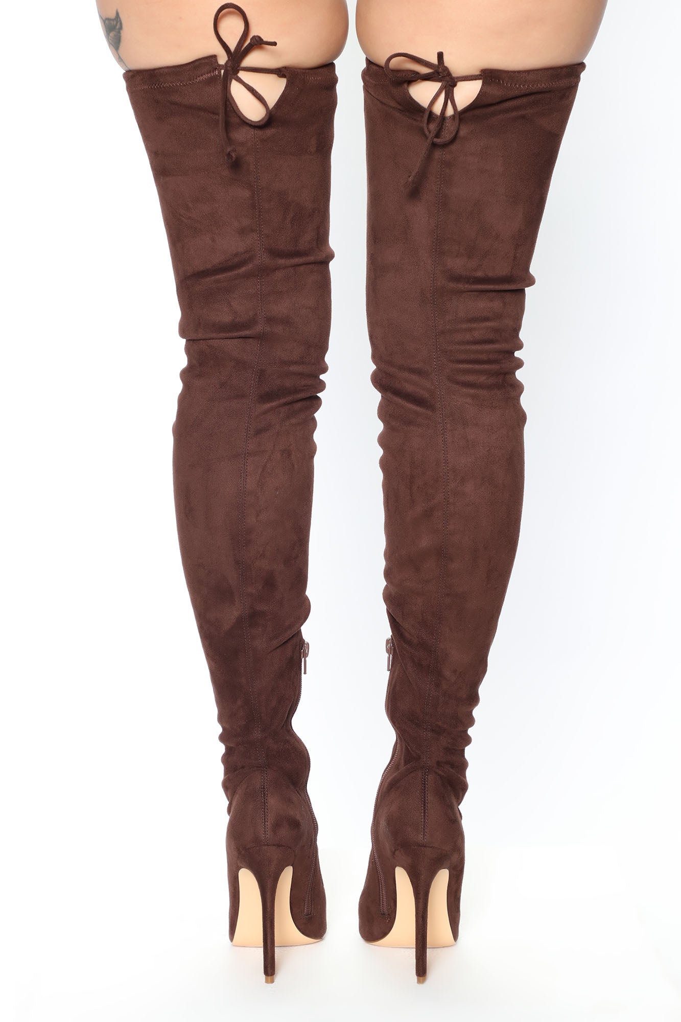 Vicky Over The Knee Boot - Chocolate - Image 6