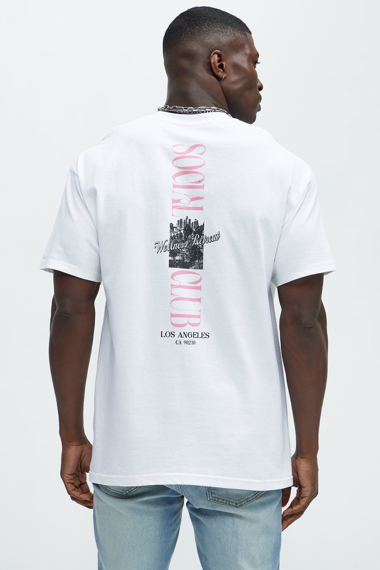 Social Club LA Short Sleeve Tee - White - Image 4