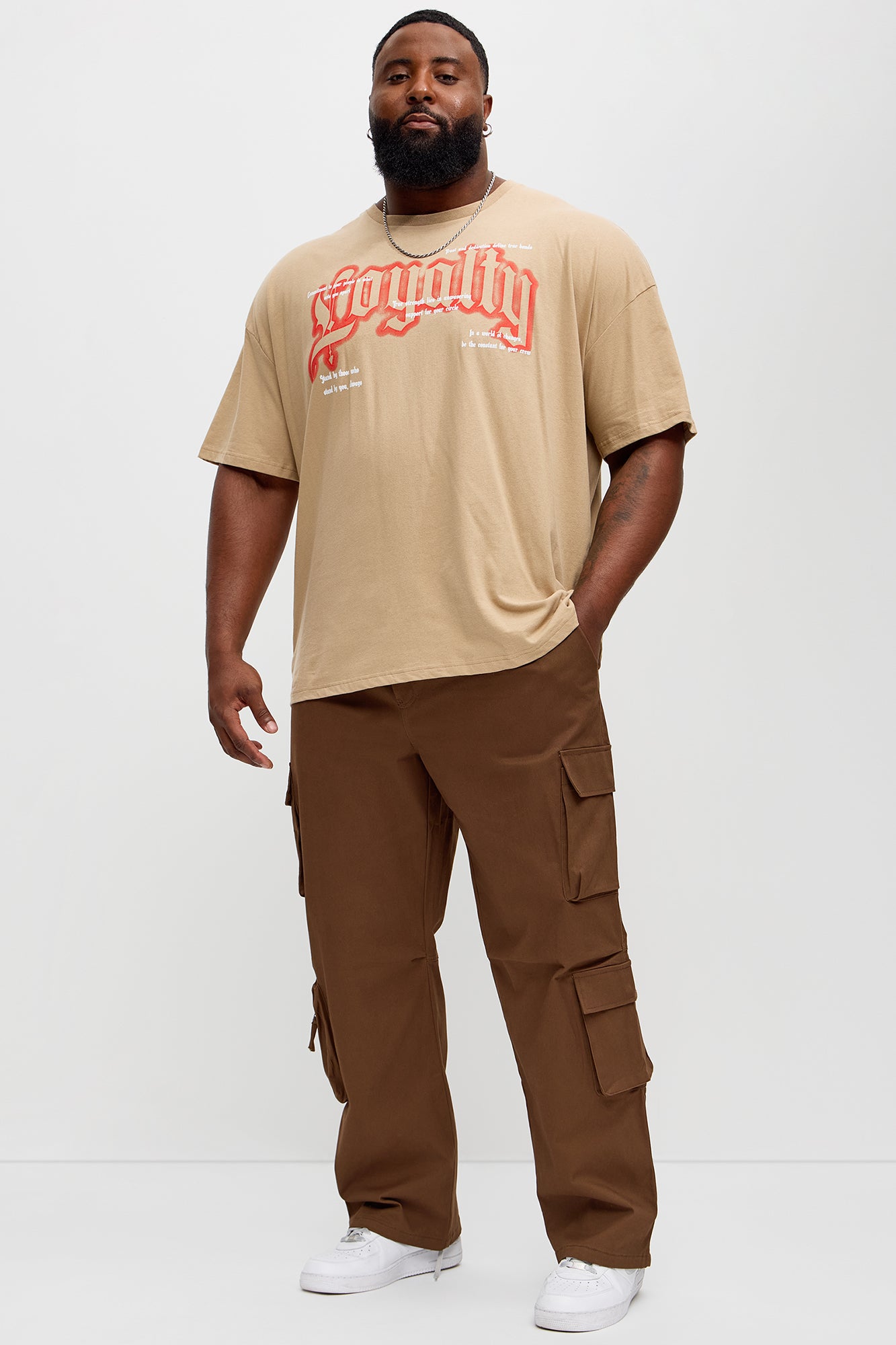 Royal Loyalty Oversized Short Sleeve Tee - Sand - Image 5