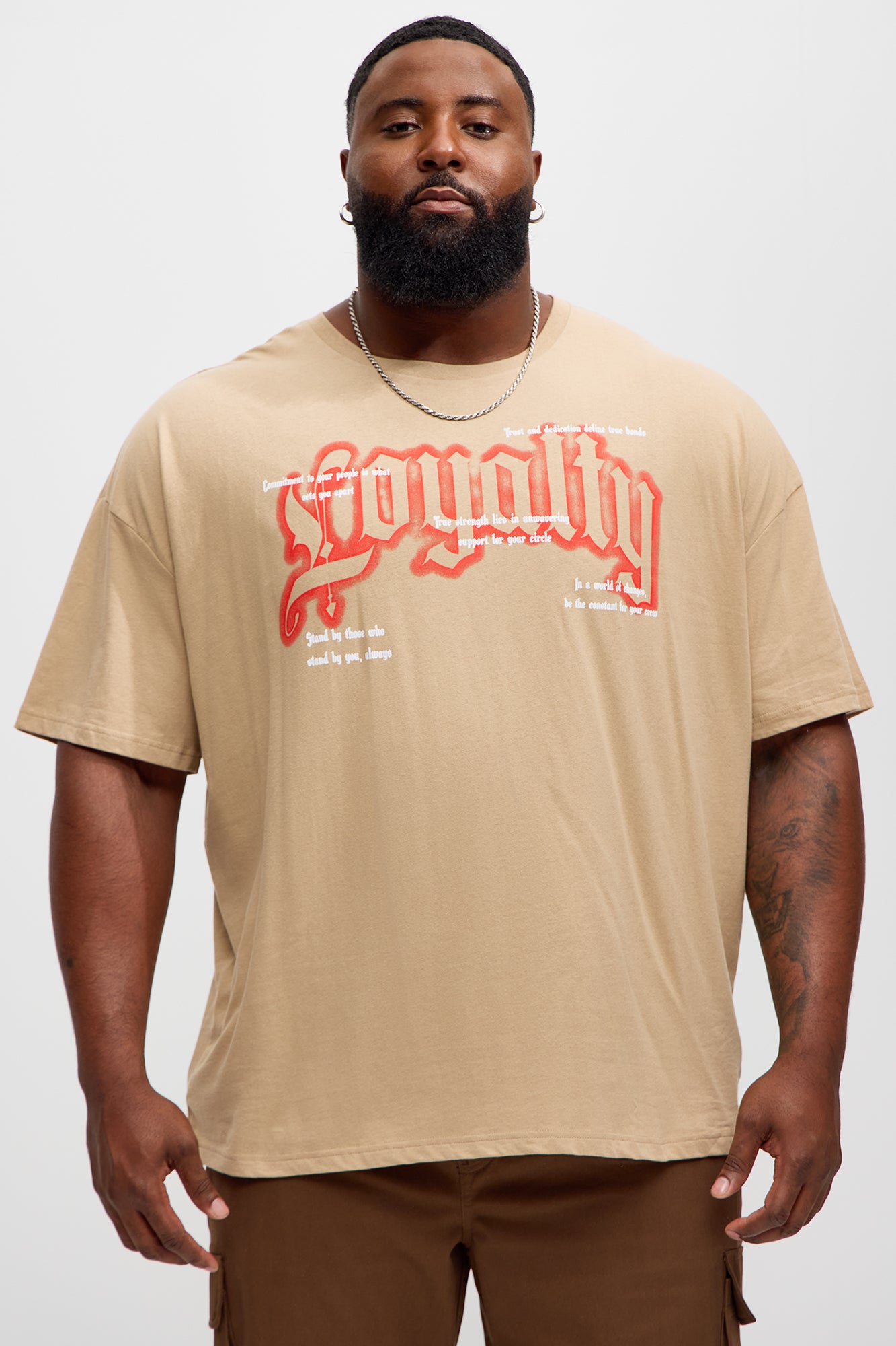 Royal Loyalty Oversized Short Sleeve Tee - Sand - Image 4