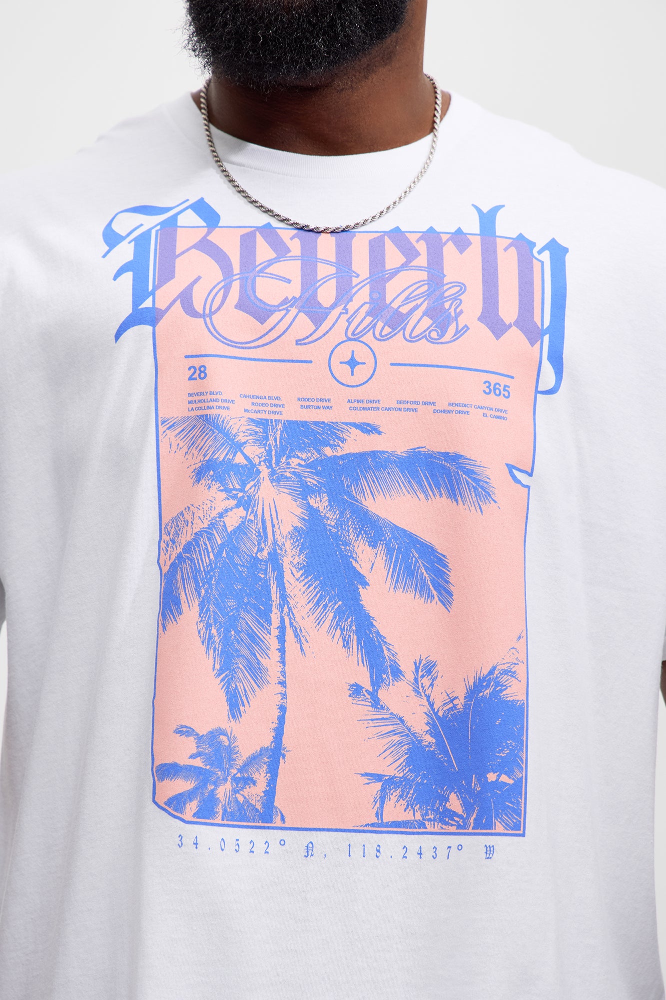 Beverly Hills Palm Short Sleeve Tee - White - Image 3