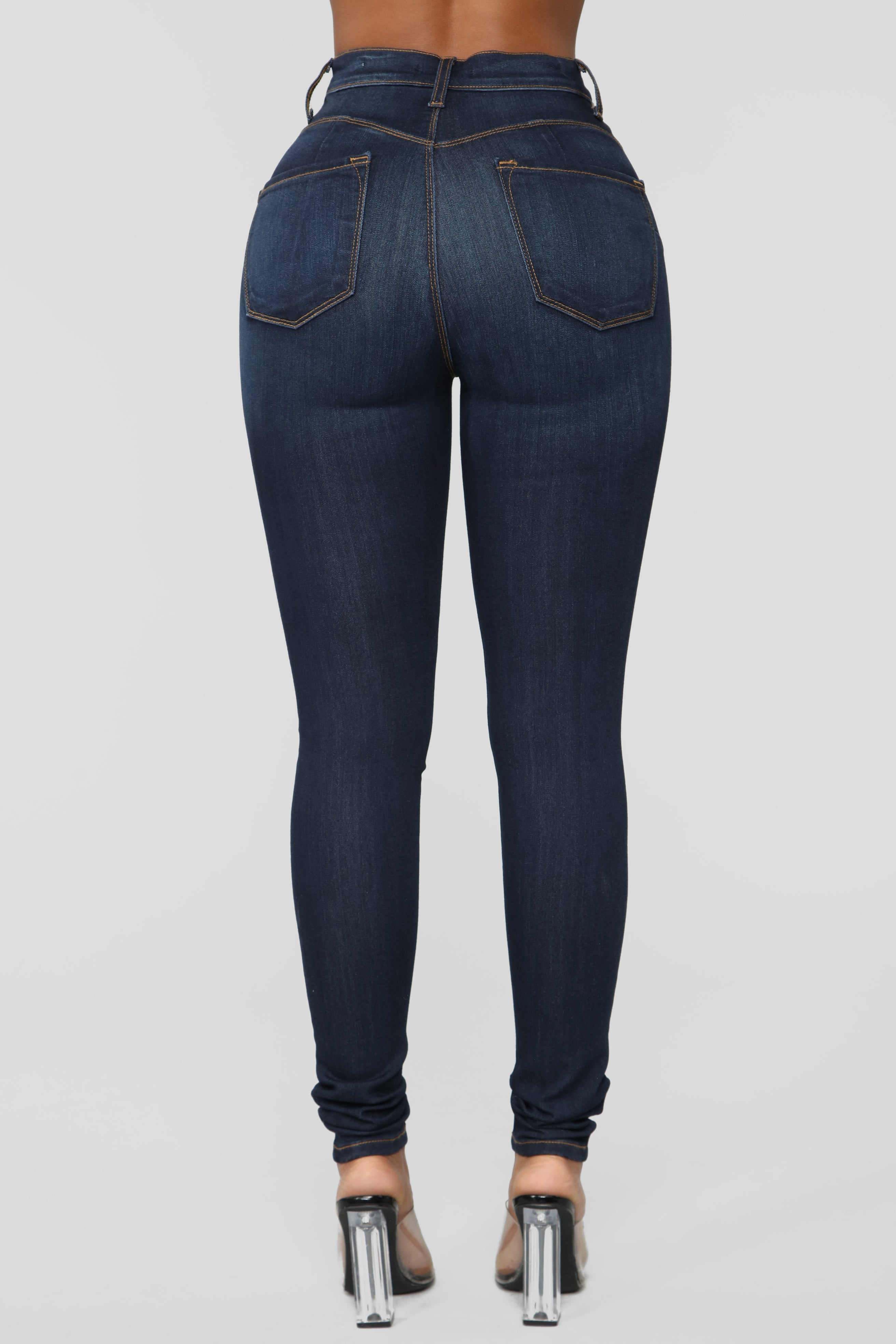 Classic Beauty Booty Lifter Skinny Jeans - Dark Denim - Image 11