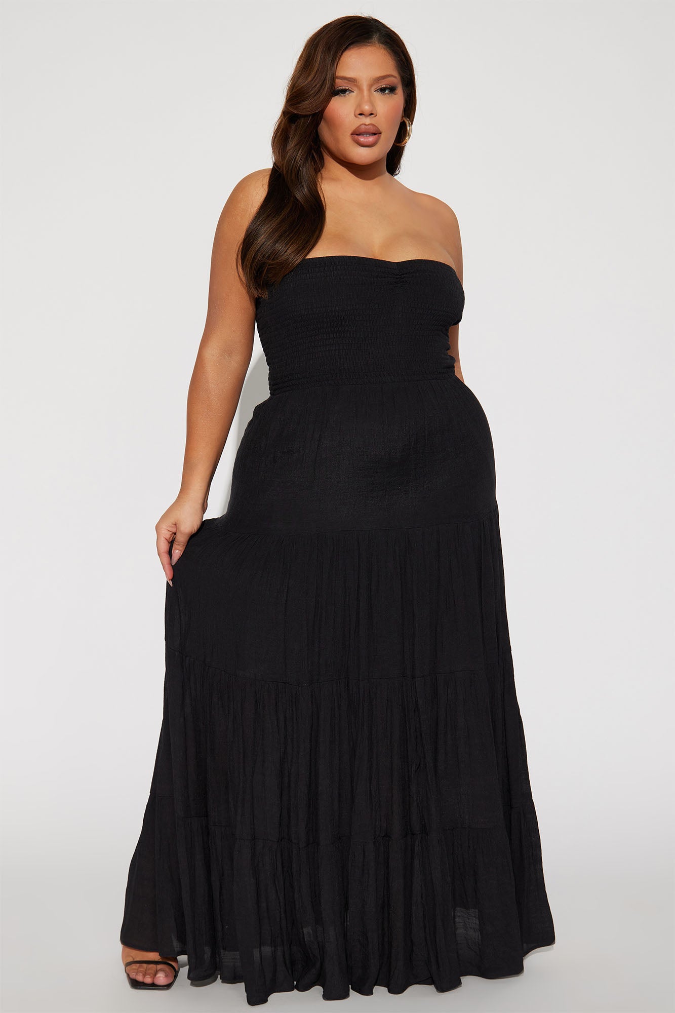 Almafi Coast Maxi Dress - Black - Image 4
