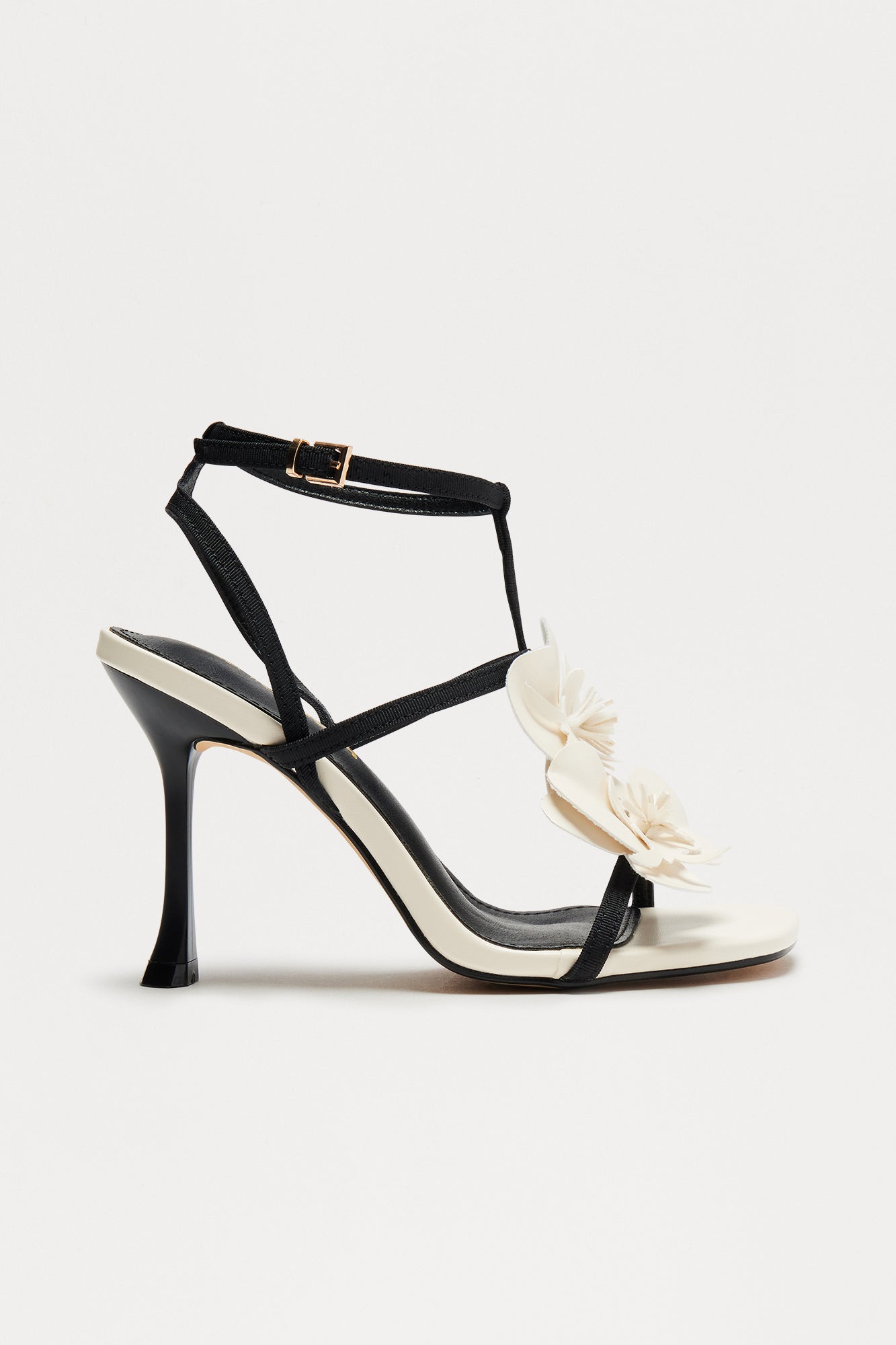 Vela Flower Heels - Black/White - Image 4