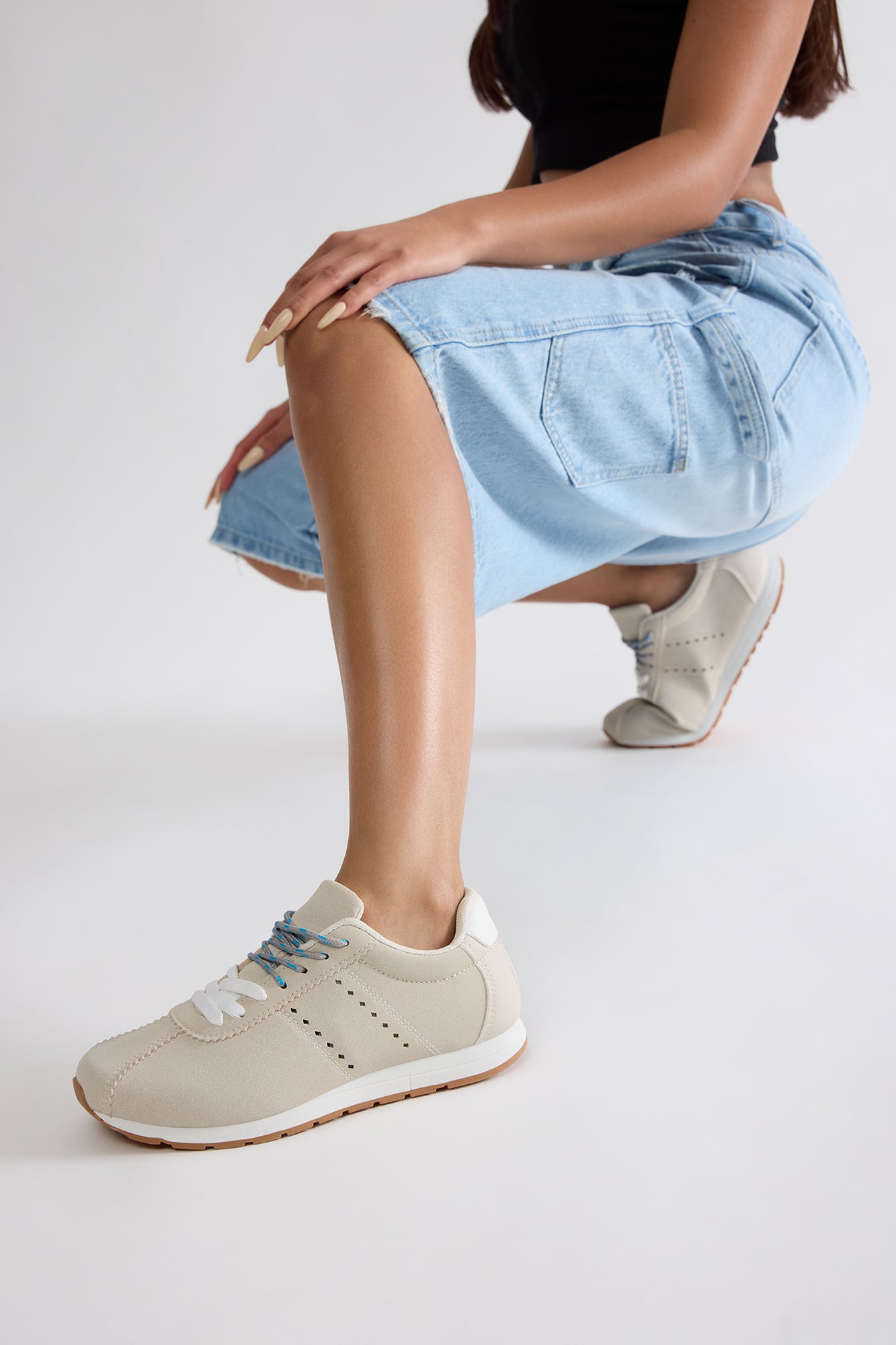 Brody Lace Up Sneakers - Grey - Image 4