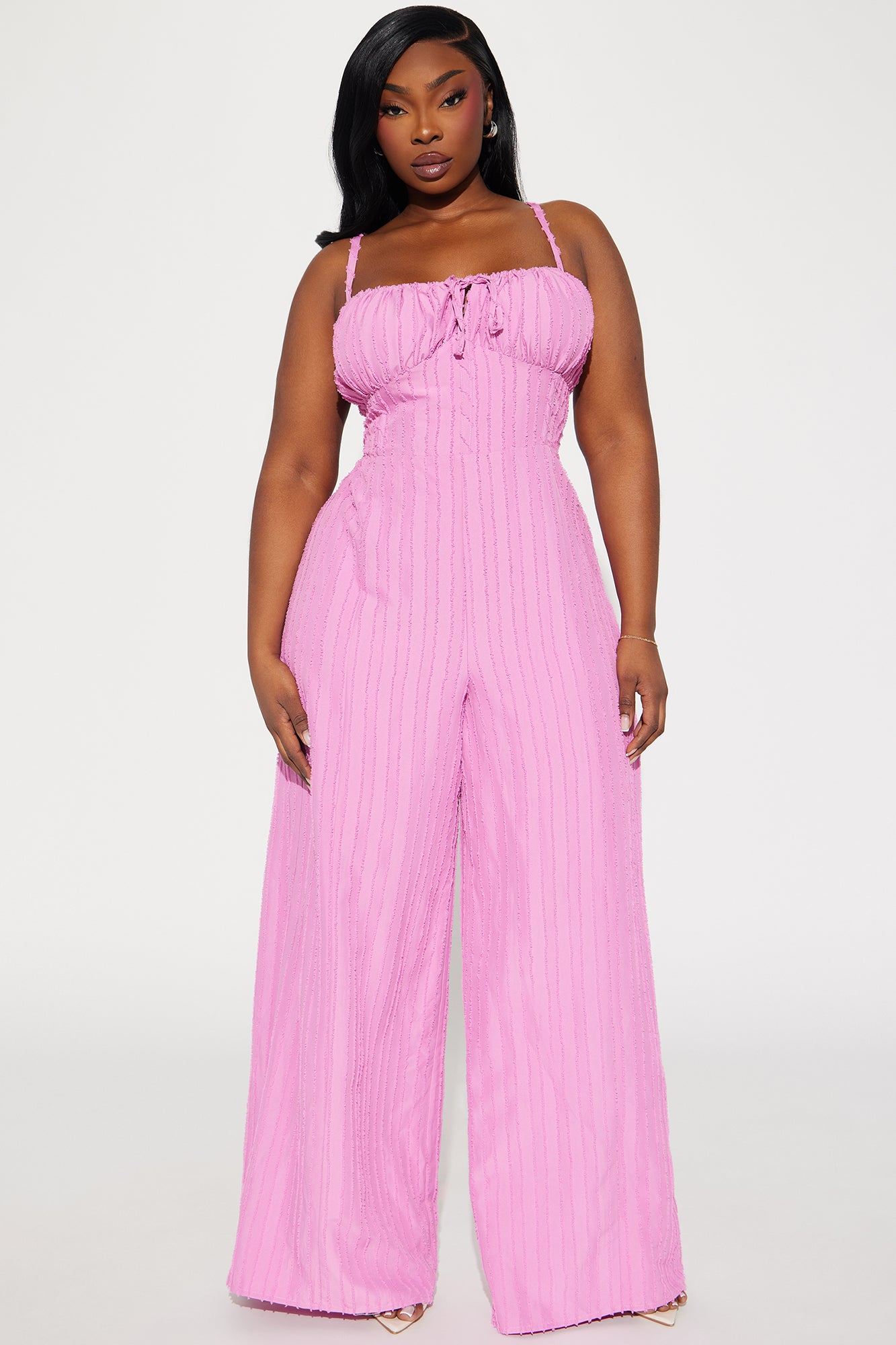 Endless Mimosas Textured Jumpsuit - Pink - Image 4