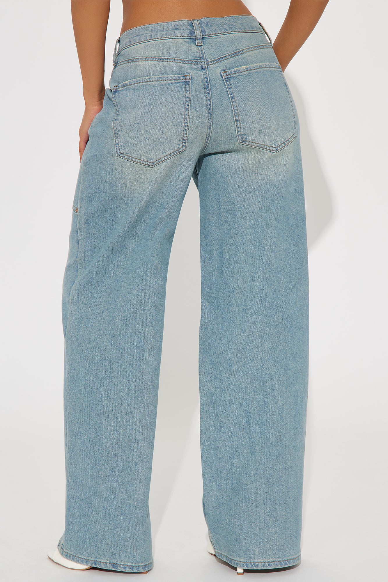 Already There Stretch Baggy Jeans - Vintage Wash - Image 3