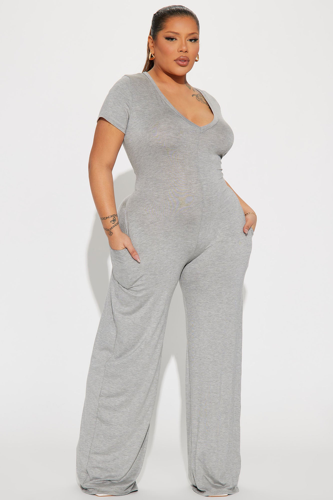Perfect Weekend Jumpsuit - Heather Grey - Image 4