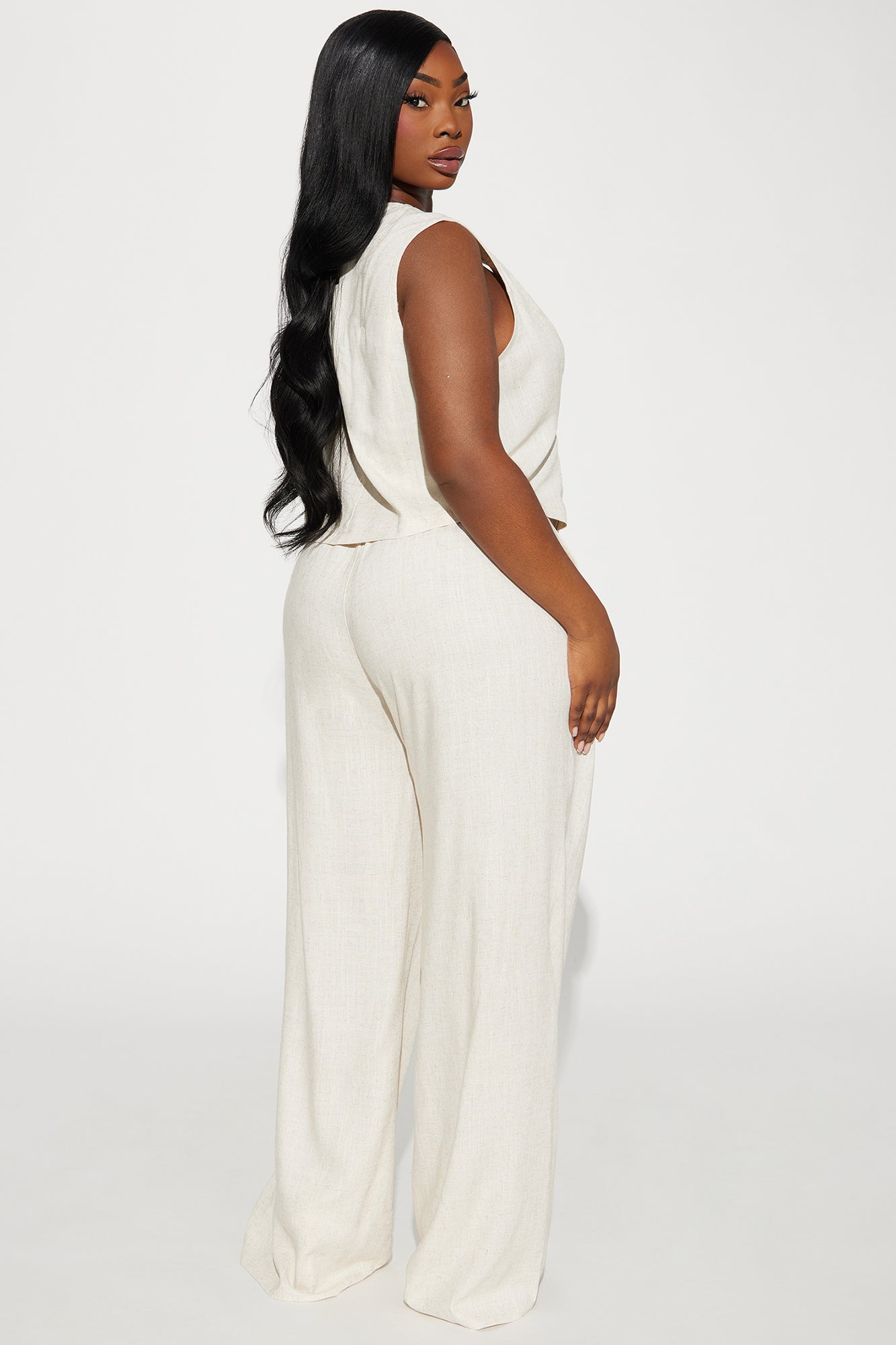 Perfect Vacay Linen Pant Set - Taupe - Image 6