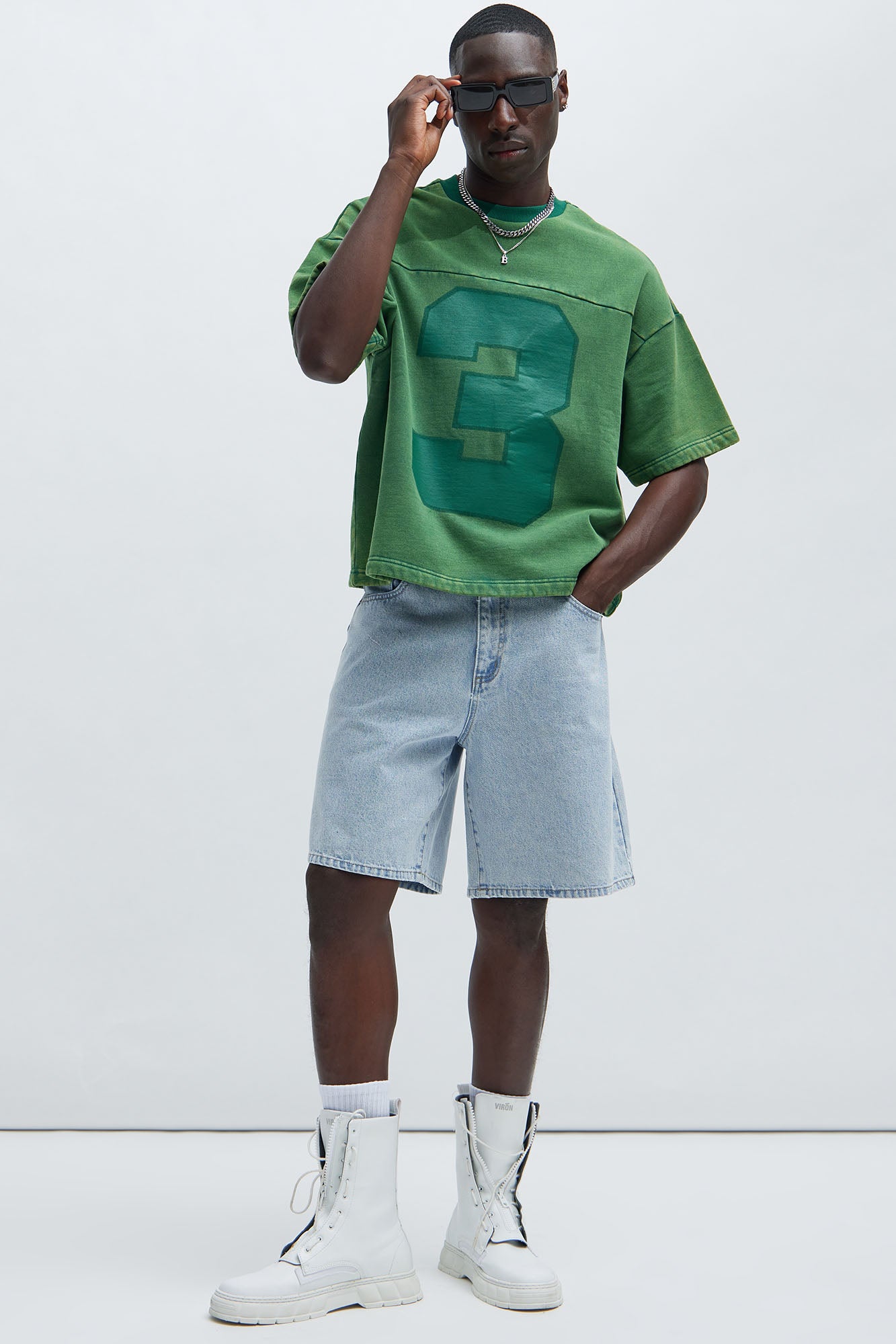 Kyle Oversized Tee - Green - Image 3