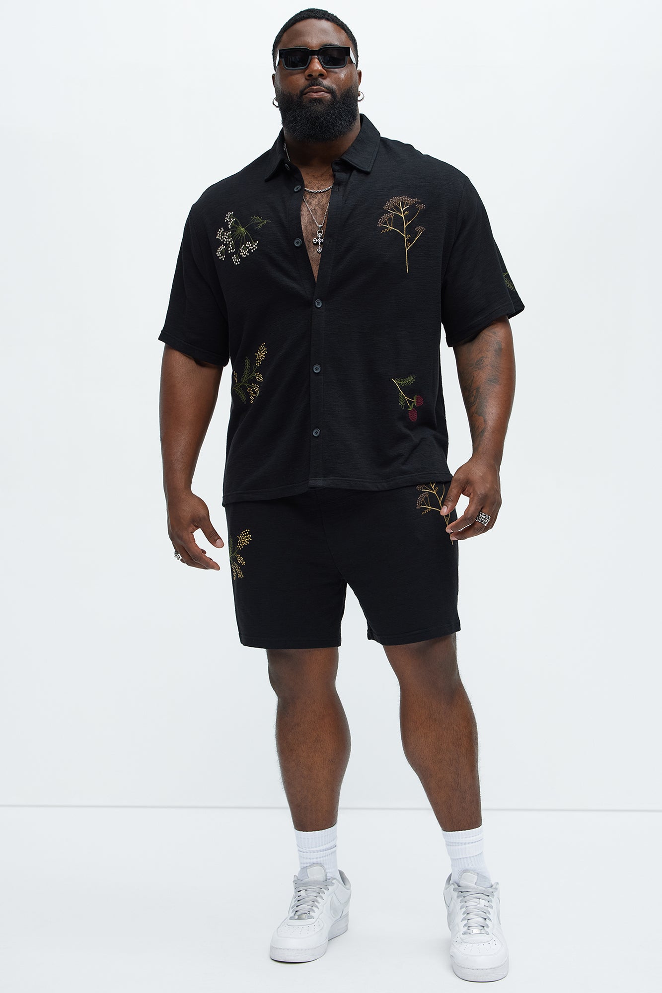 Berries And Bloom Embroidered Shirt - Black - Image 6