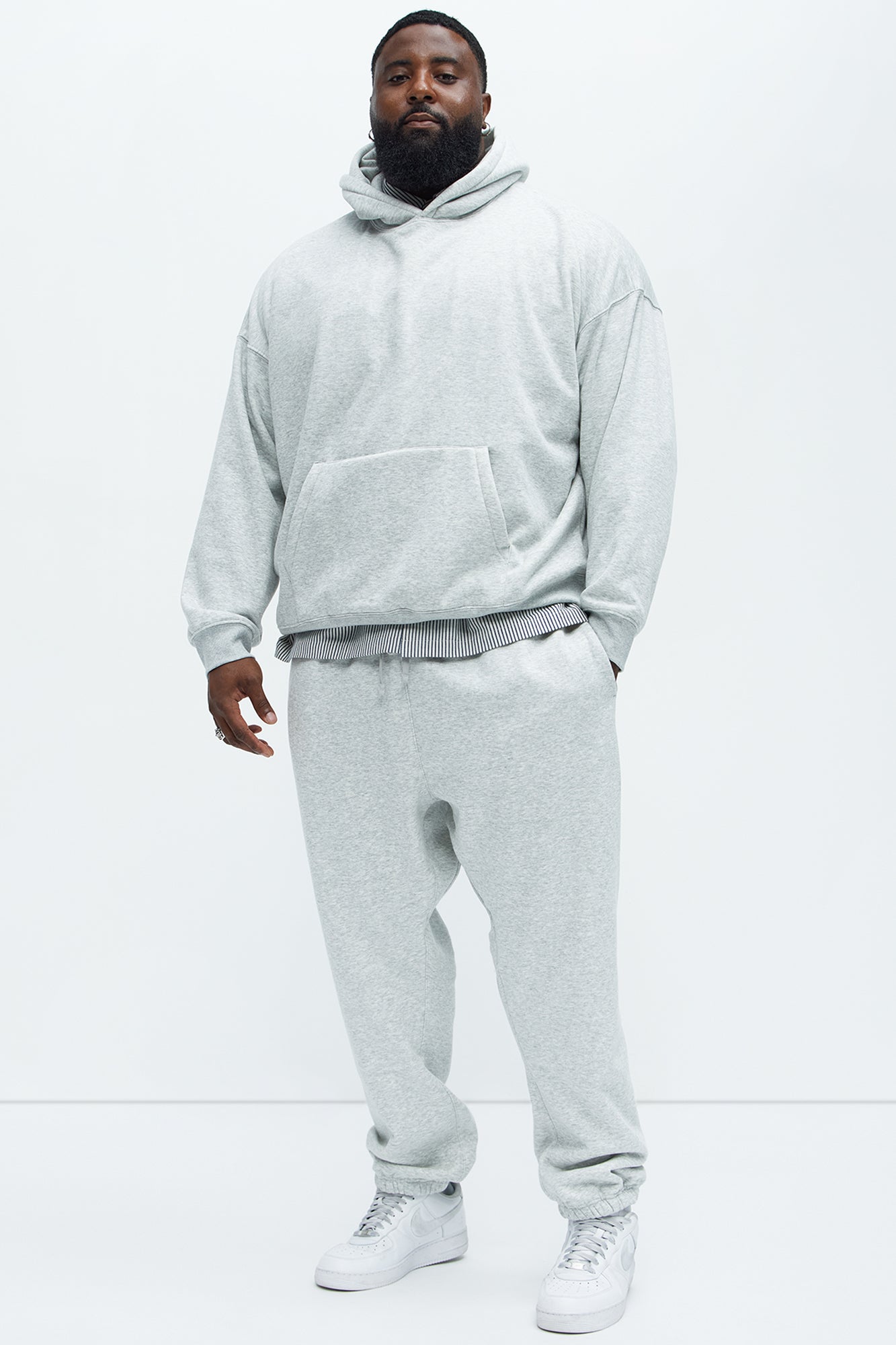 Tyson Heavyweight Sweat Jogger - Heather Grey - Image 14