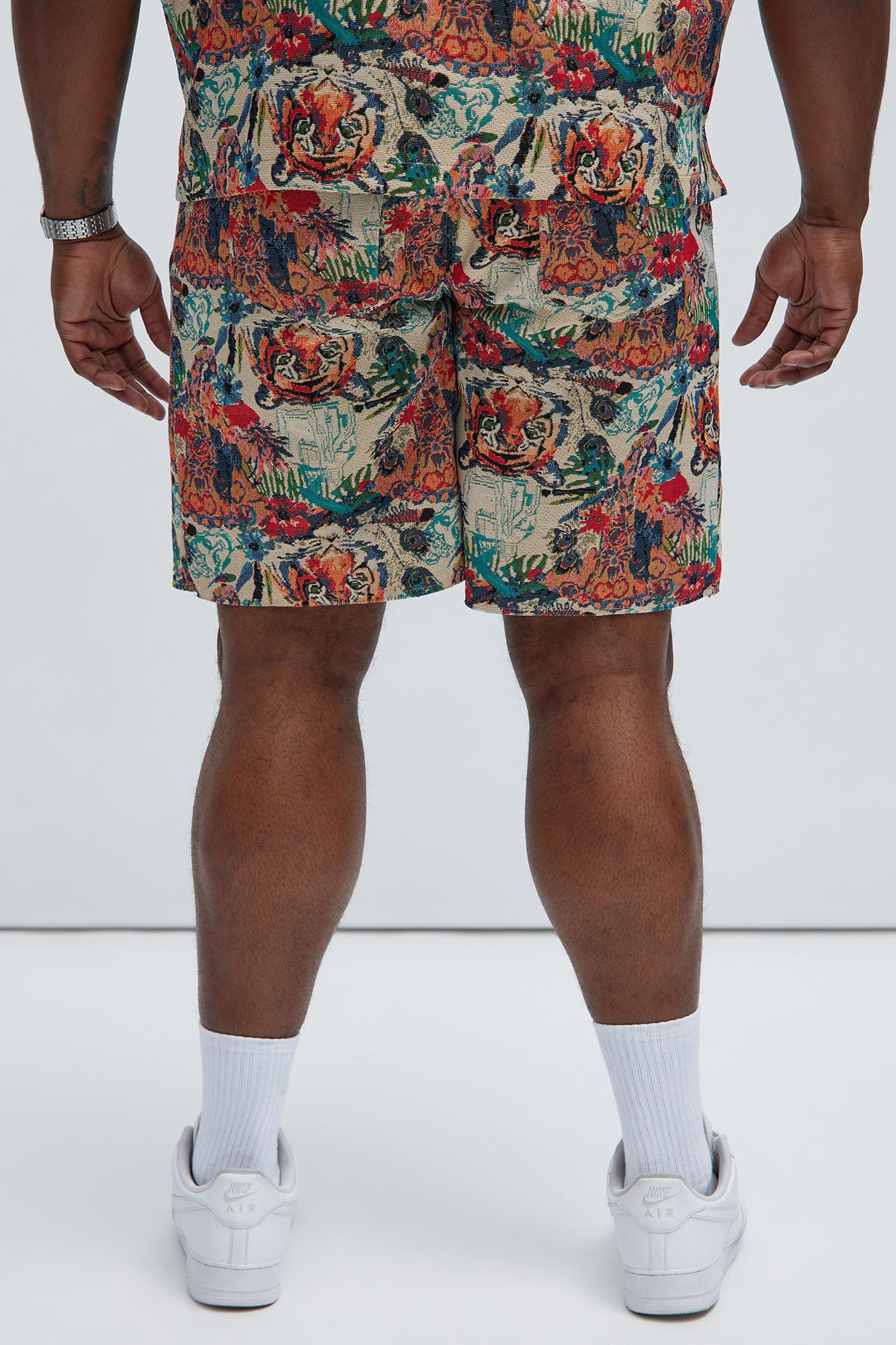 Ansel Tapestry Relaxed Shorts - Multi Color - Image 8