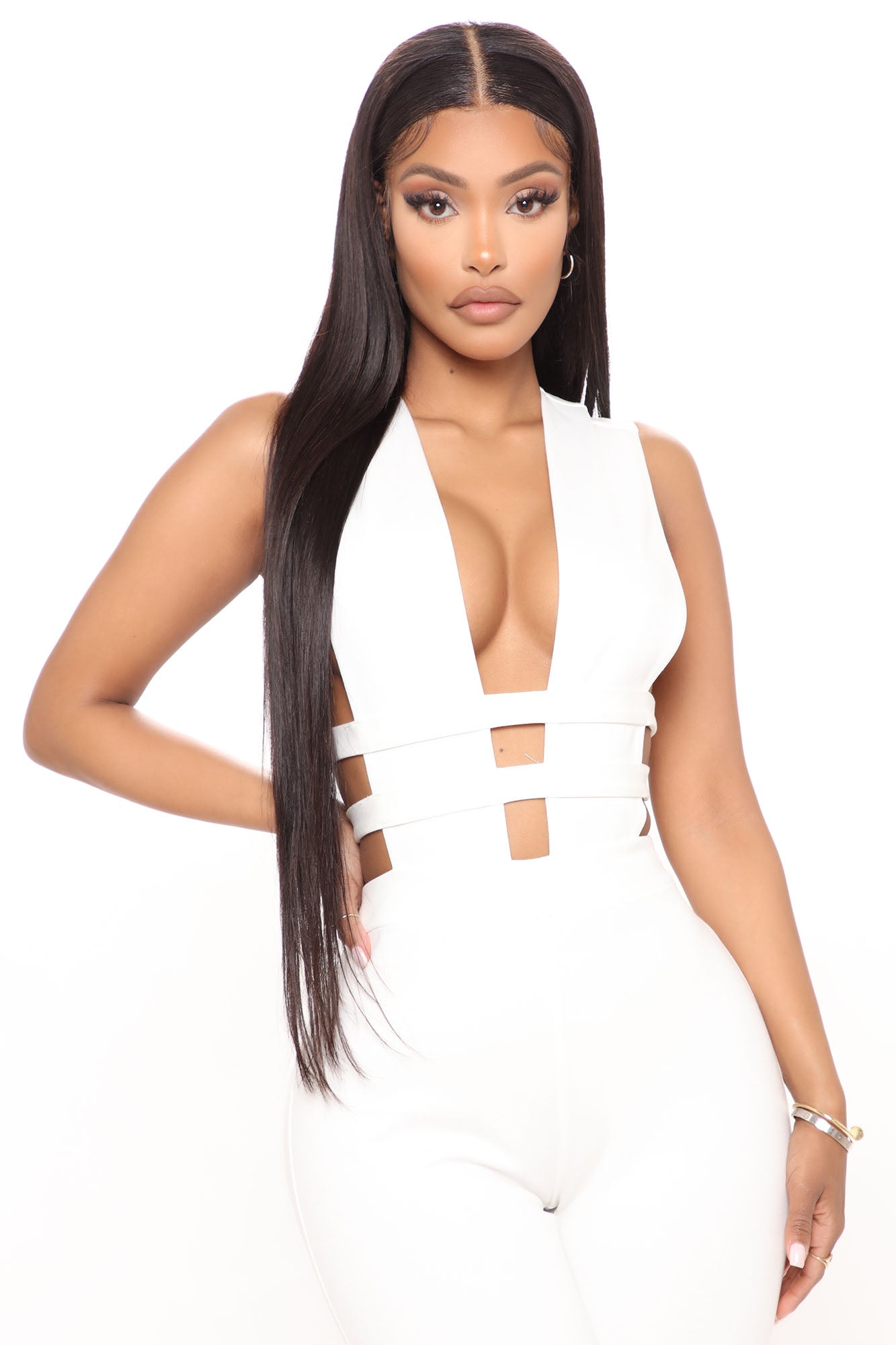 Don't Call Me Up Jumpsuit - White - Image 4