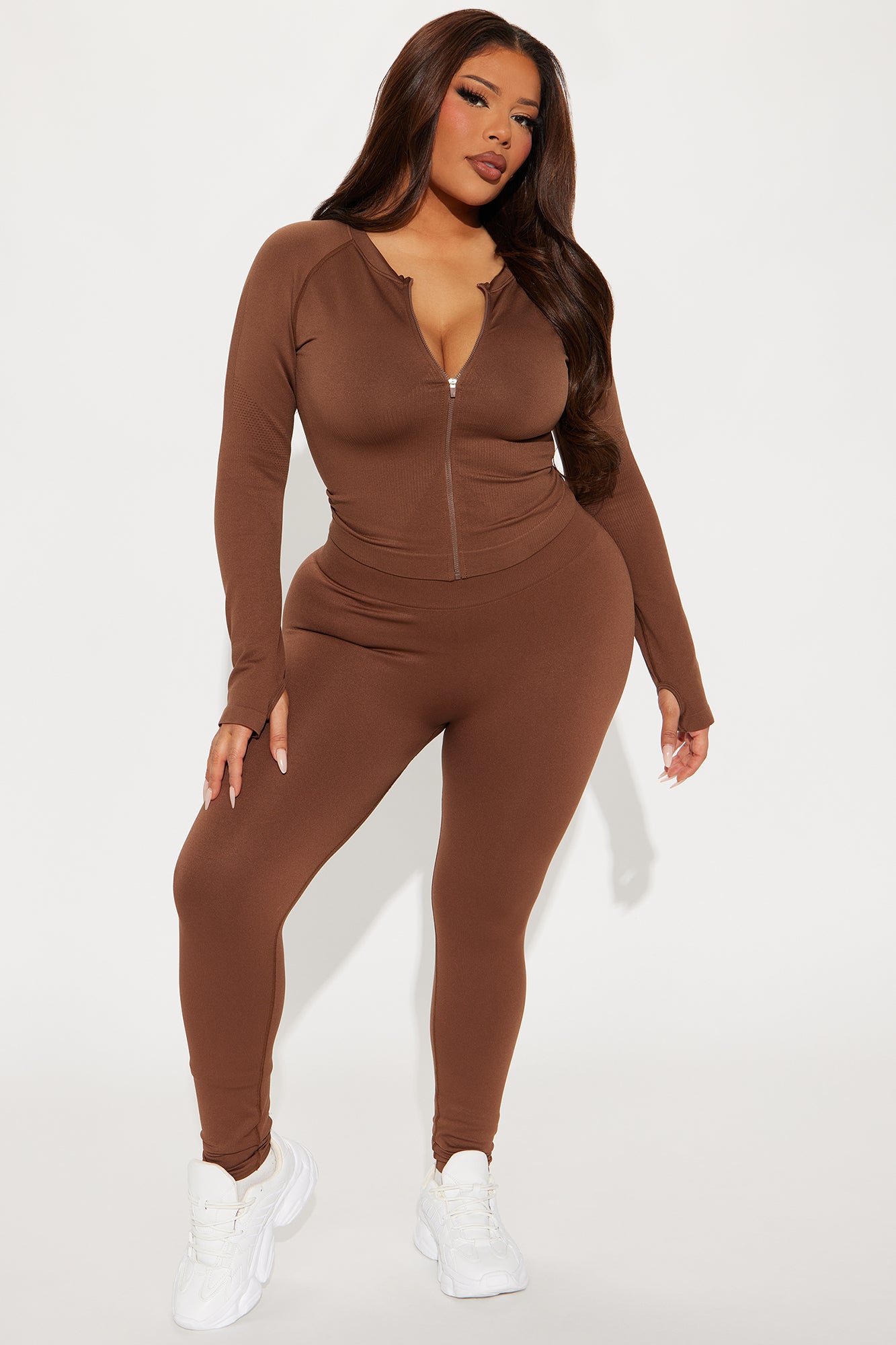 Smooth Sculpt Seamless Active Jacket - Mocha - Image 5