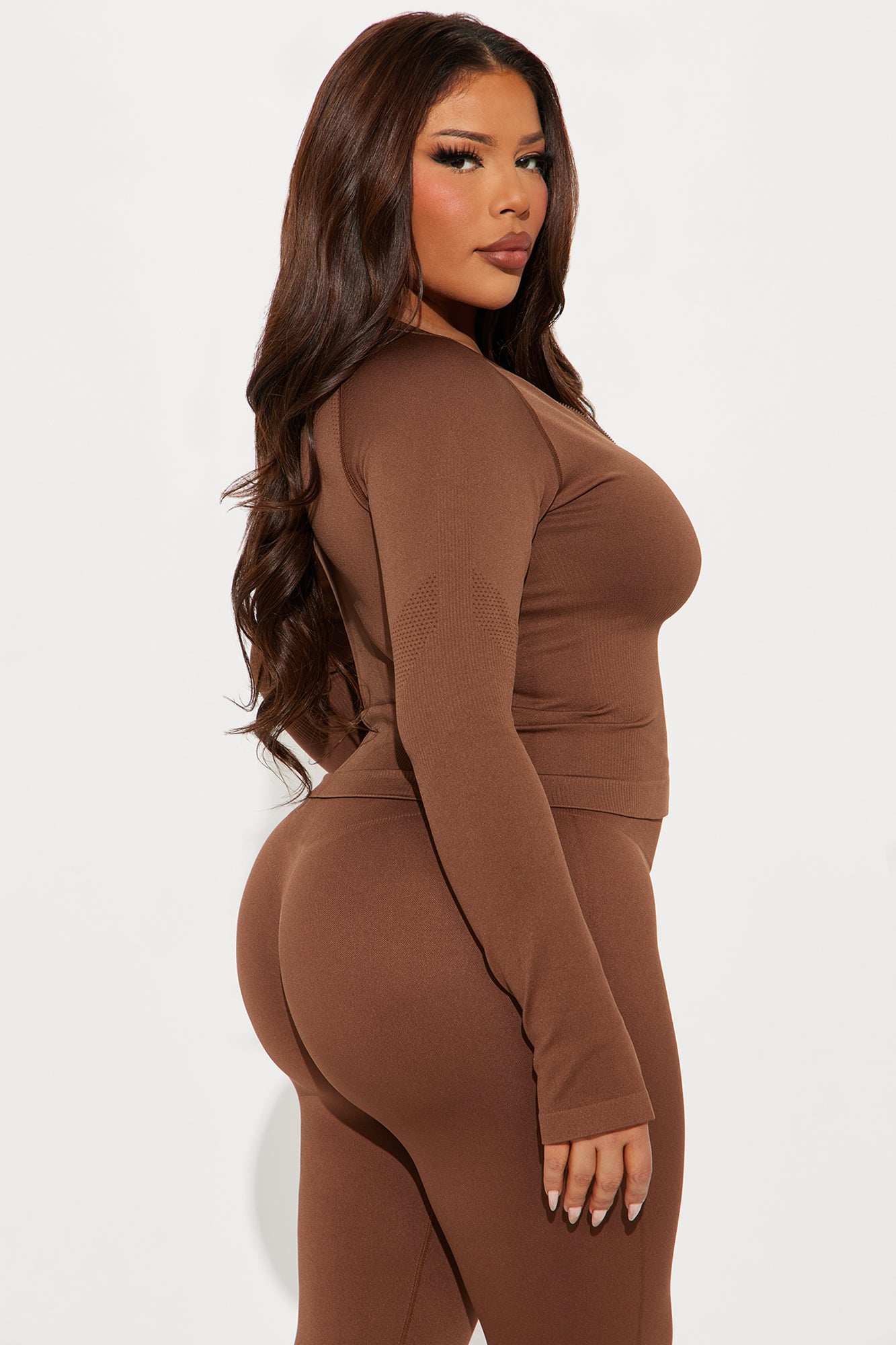 Smooth Sculpt Seamless Active Jacket - Mocha - Image 6