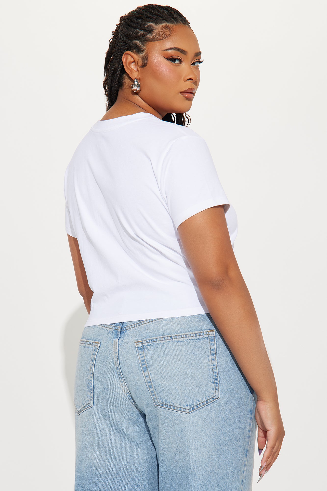 Von Dutch Graffiti Baby Tee - White/Gold - Image 7
