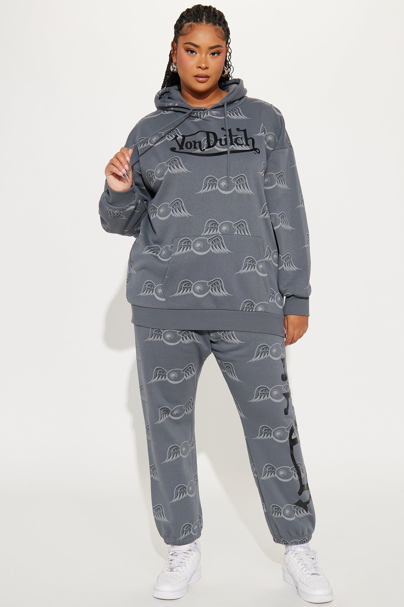 Von Dutch Fly High Hoodie - Charcoal - Image 5