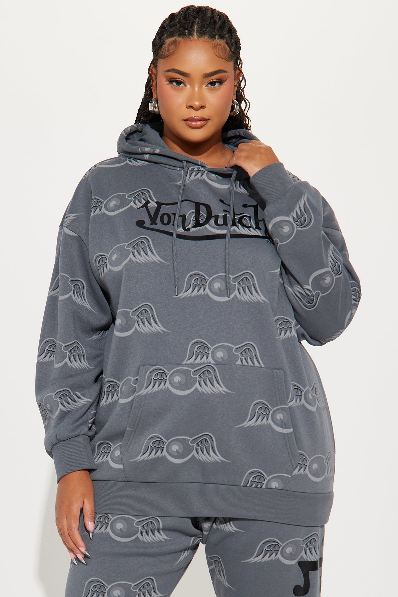 Von Dutch Fly High Hoodie - Charcoal - Image 4