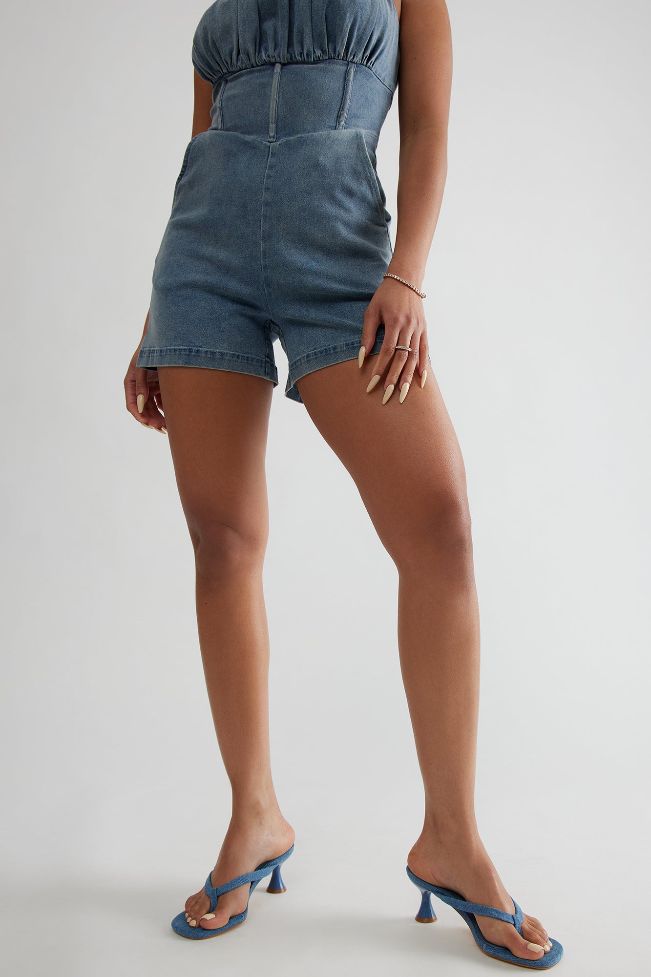 Clyne Thong Mules - Navy - Image 3