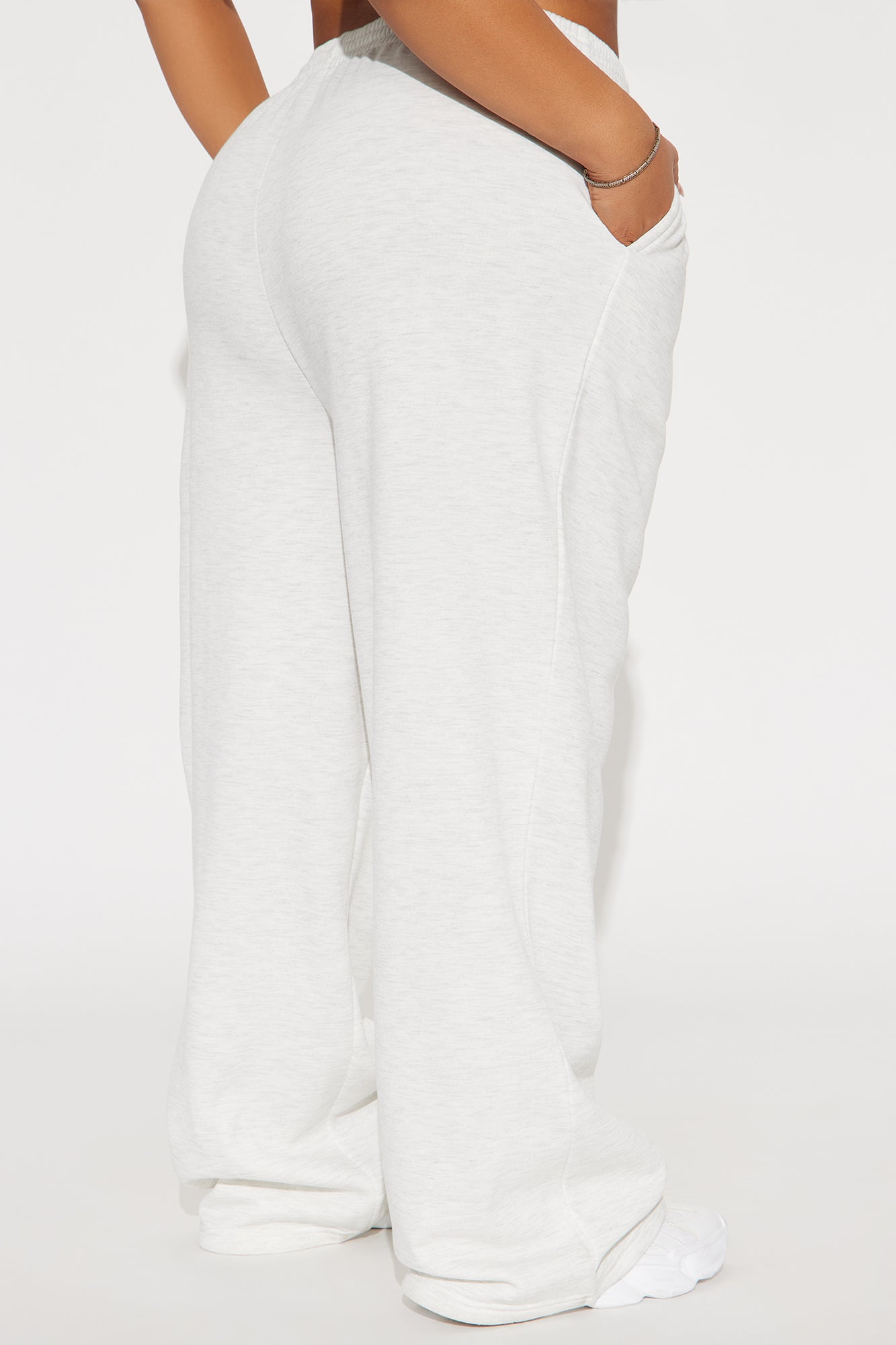 Izabel 98 Varsity Wide Leg Pant - Heather Grey - Image 8