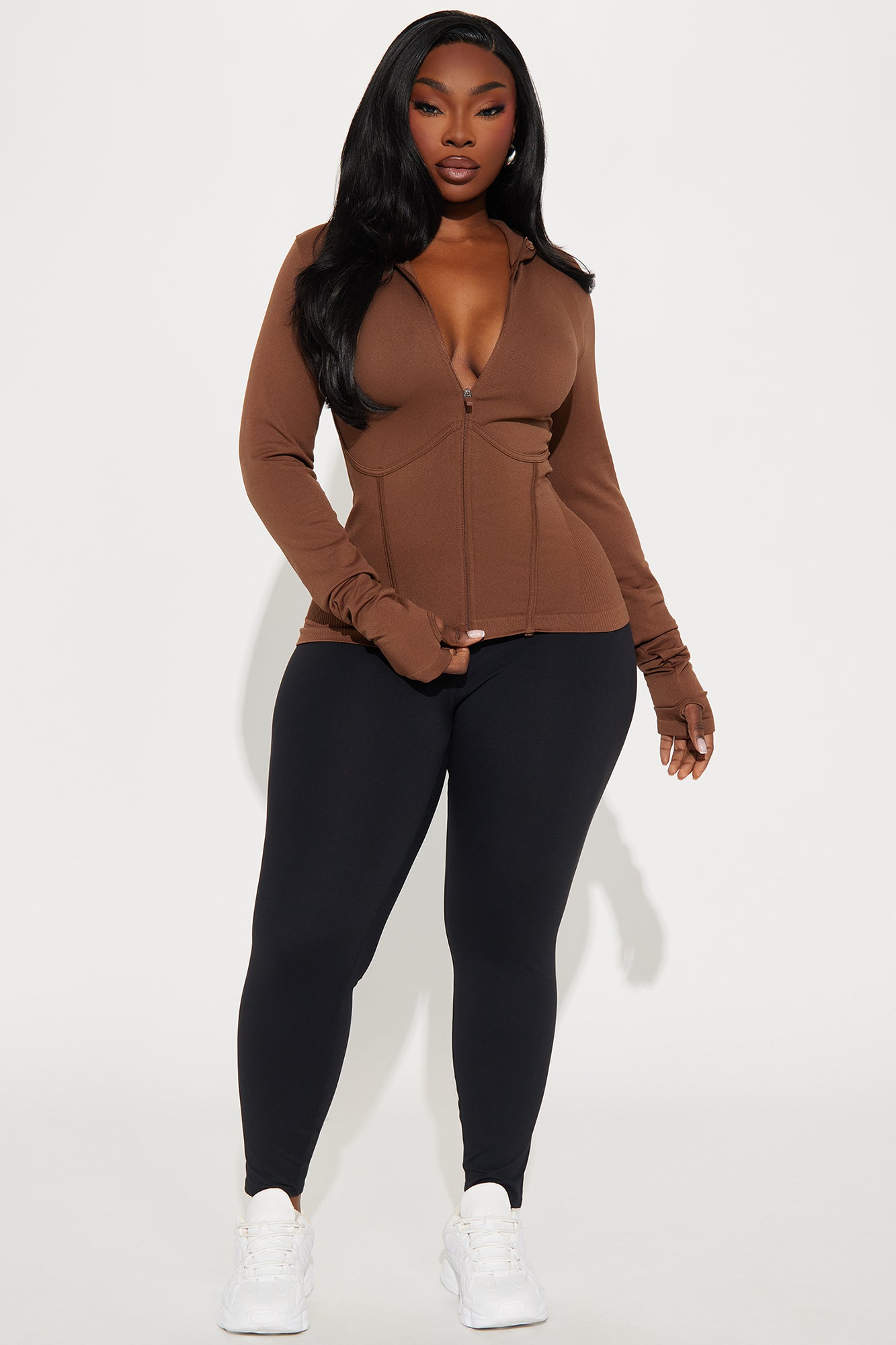 Your Next Move Seamless Active Jacket - Mocha - Image 6